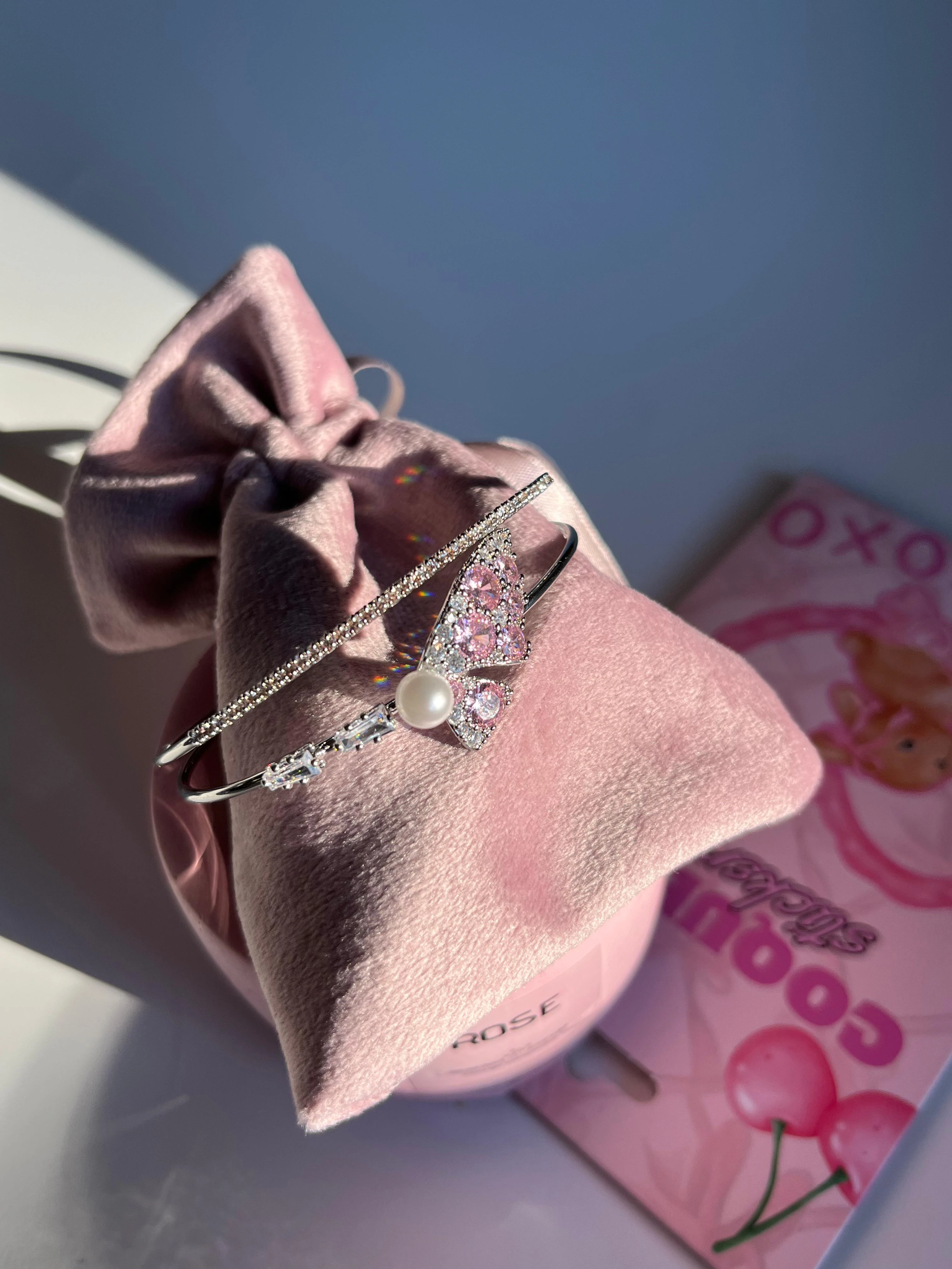 Çelik | Silver Pearl Wing Bilezik