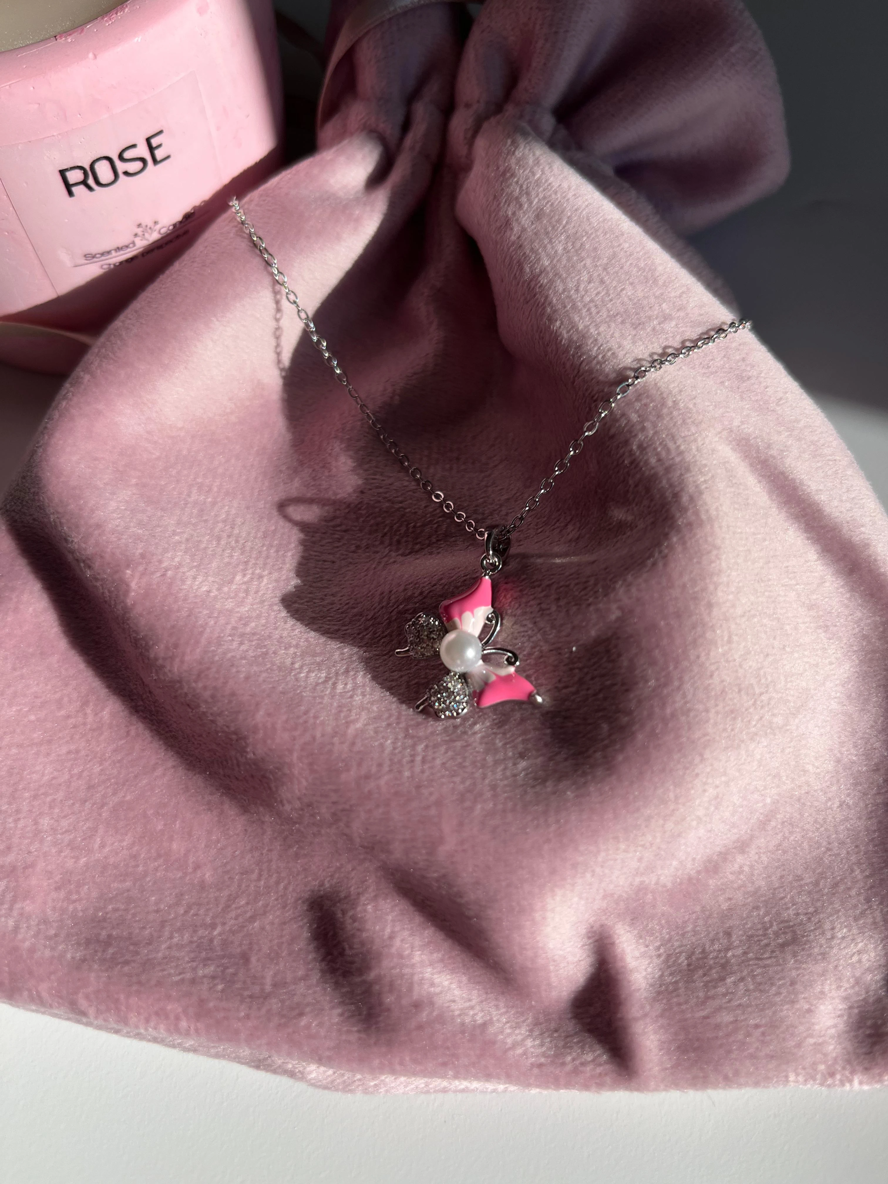 Çelik | Coquette Butterfly Kolye