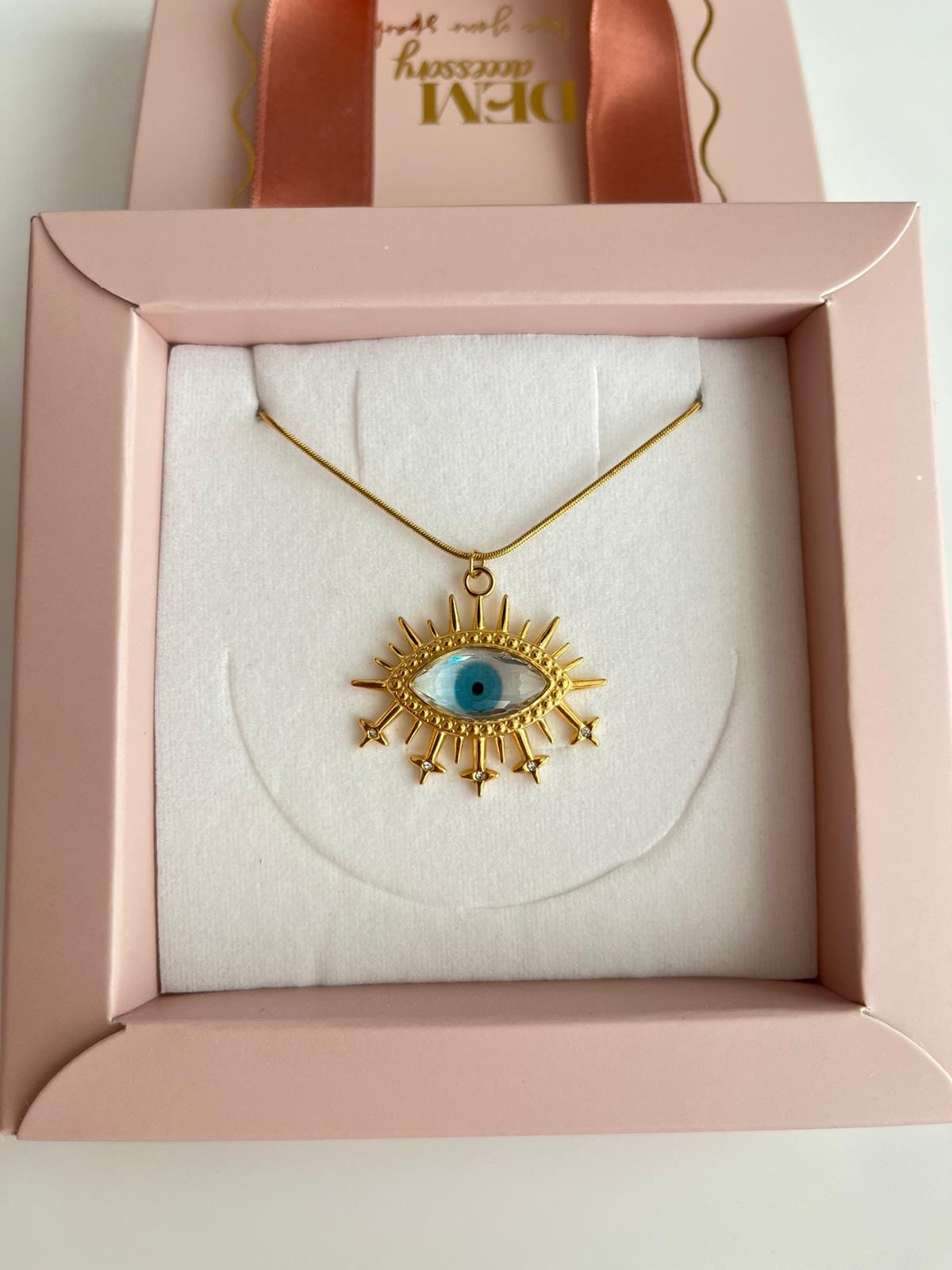 Çelik | Evil Eye Charm Kolye