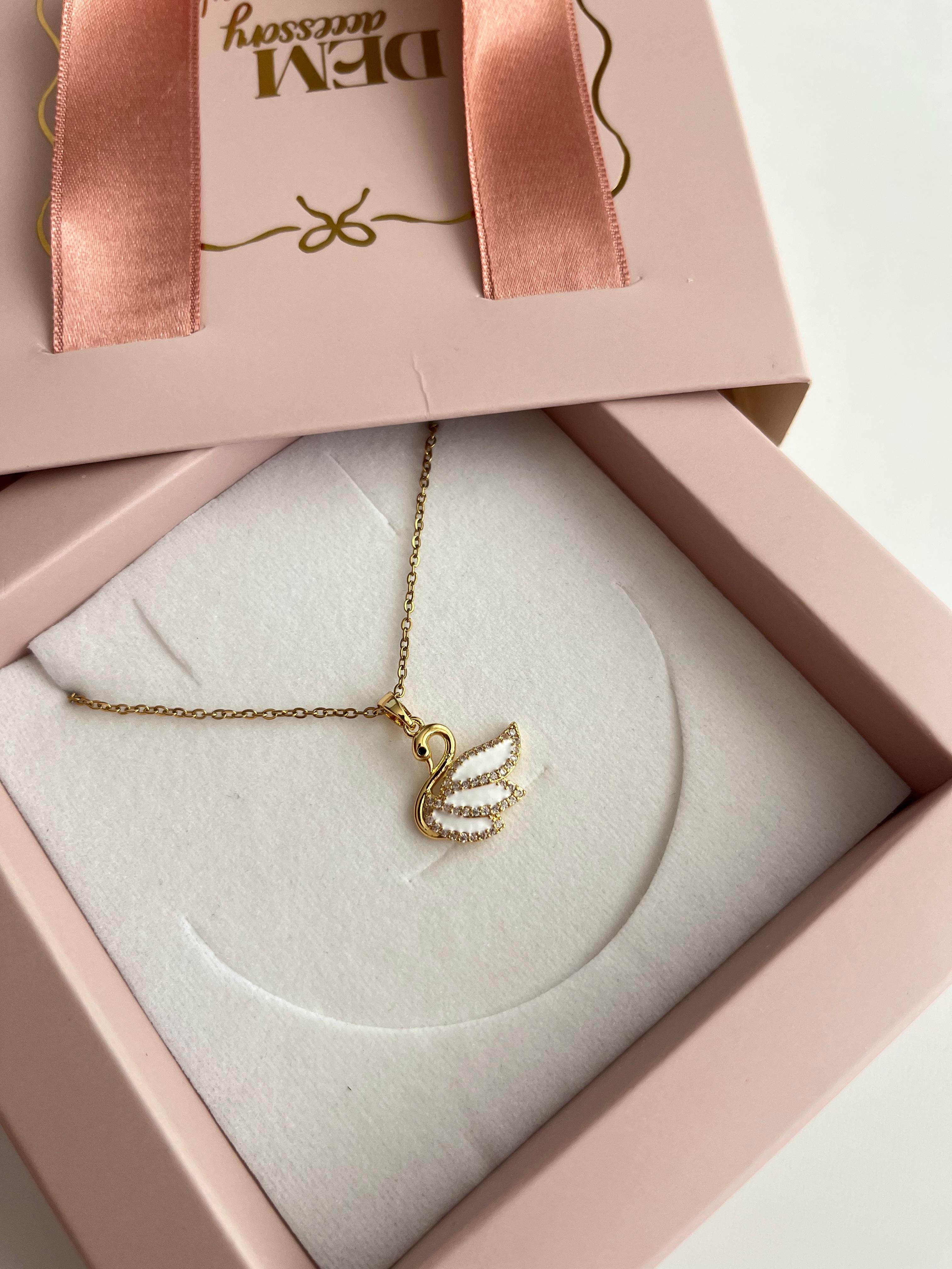 Çelik | Pearl Swan Kolye