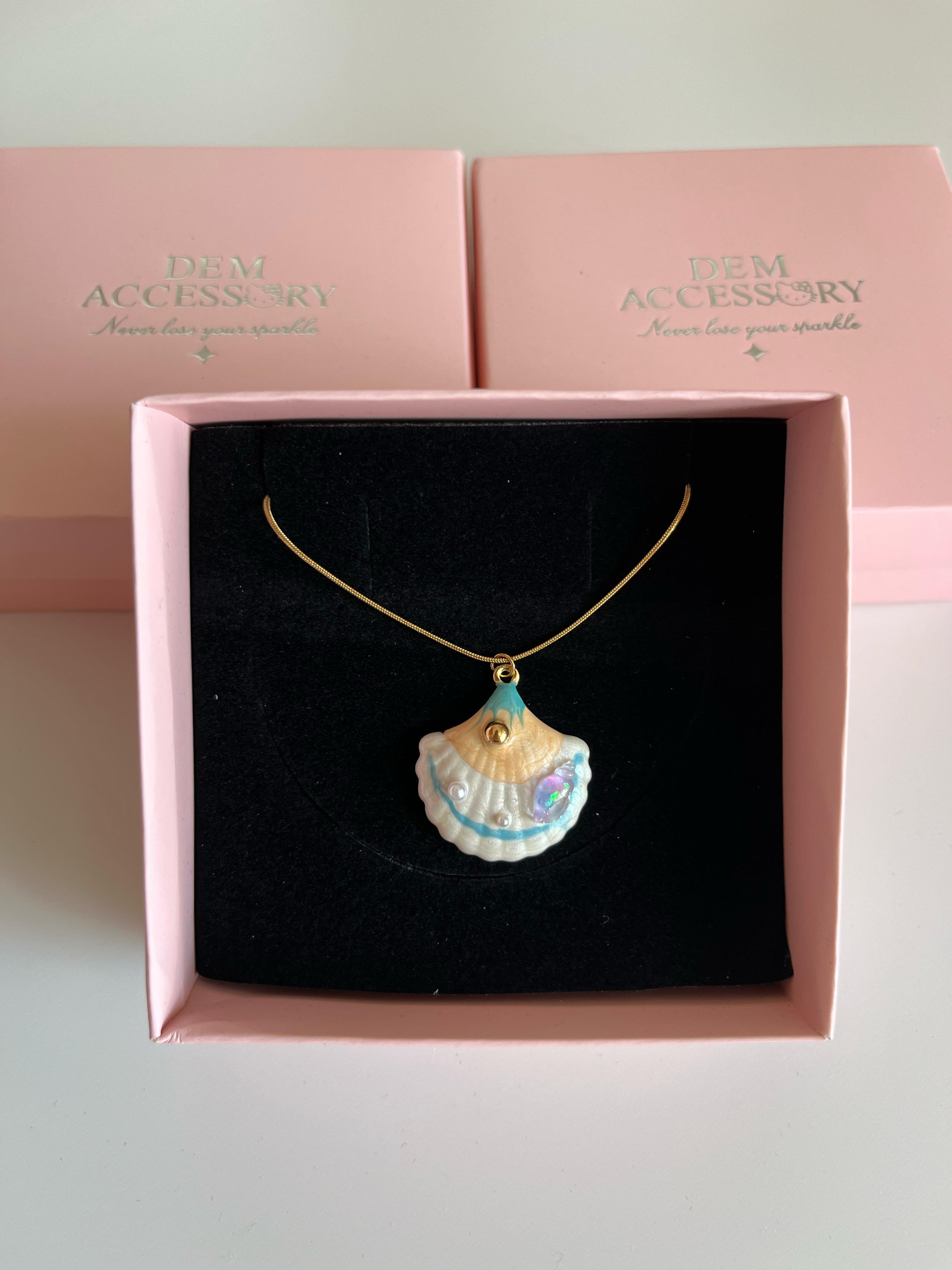 çelik | Shell Pearl Kolye