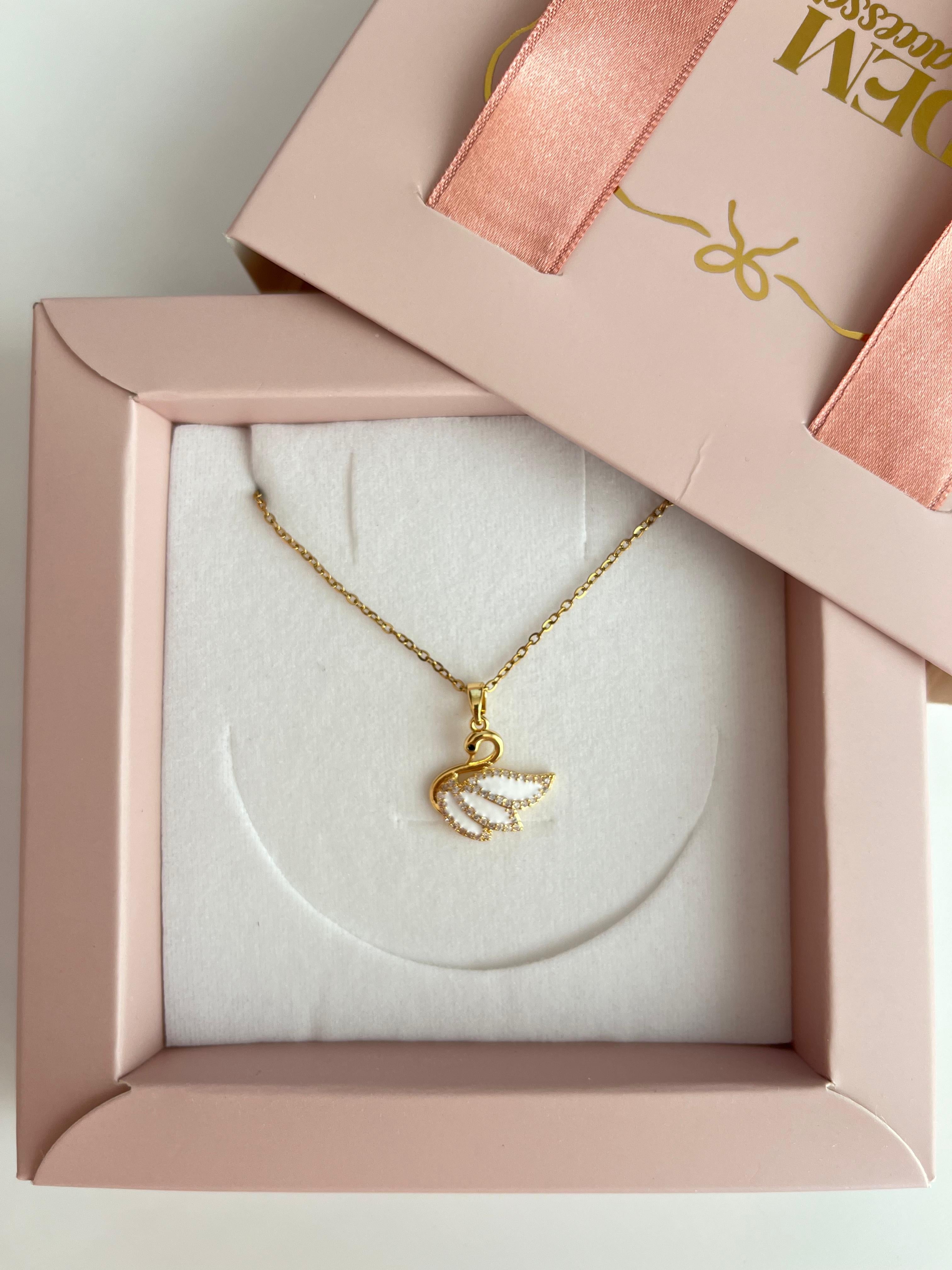 Çelik | Pearl Swan Kolye