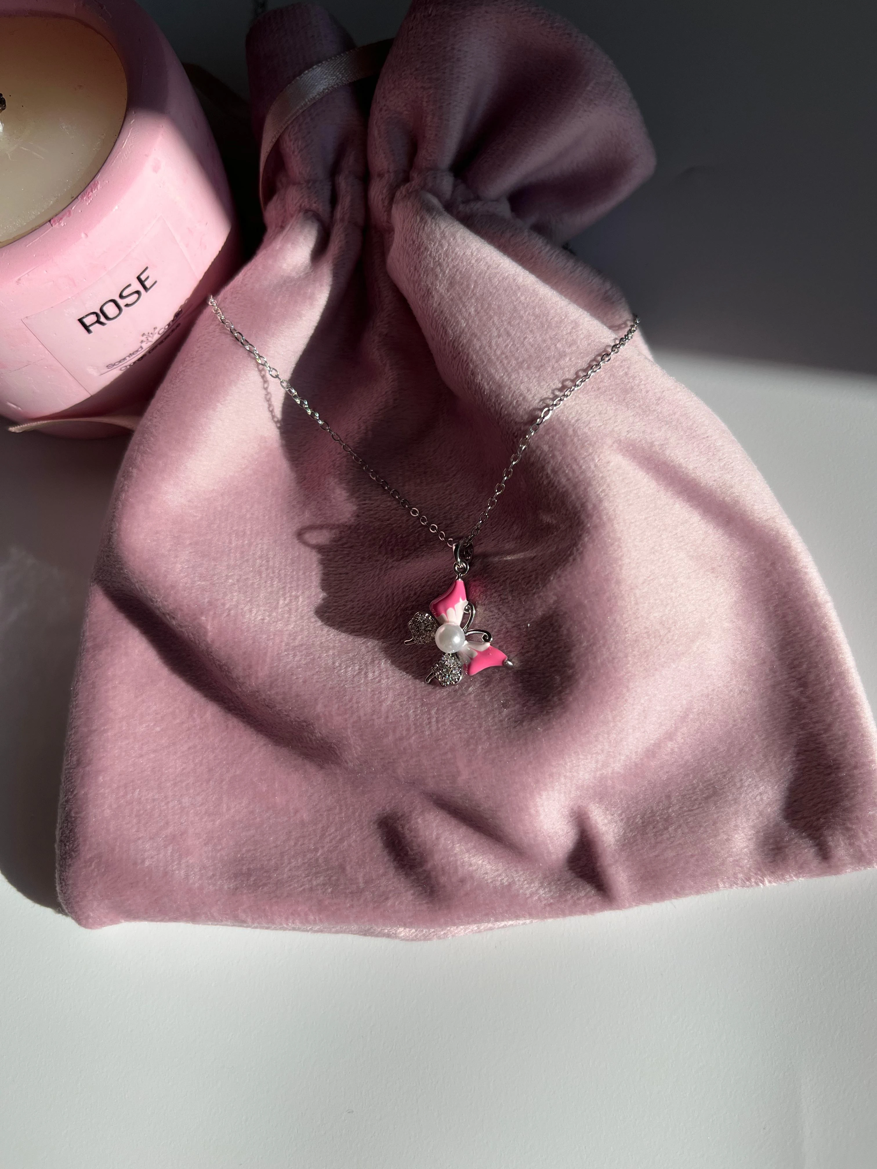 Çelik | Coquette Butterfly Kolye