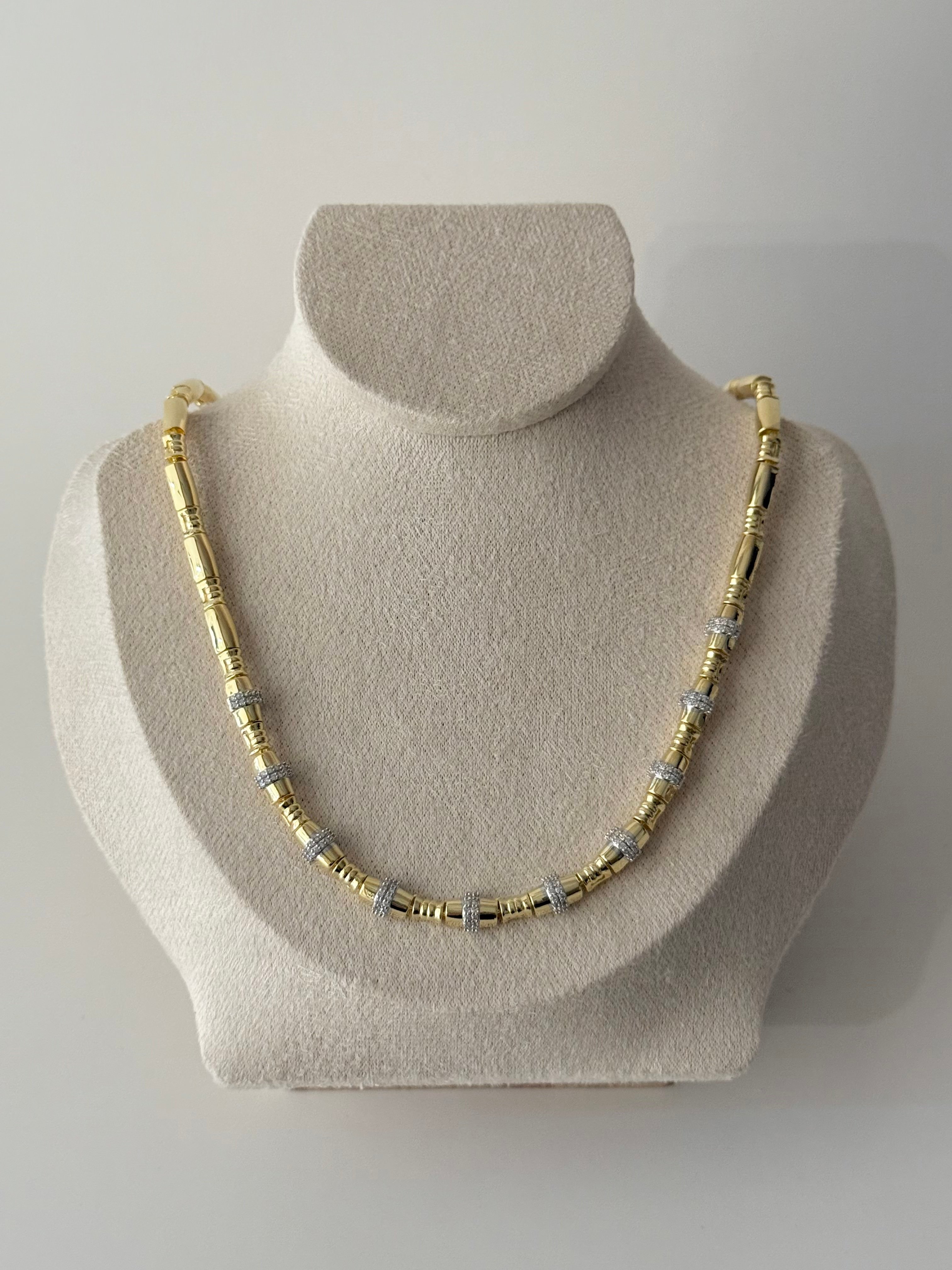 Boru 14K Kaplama Kolye