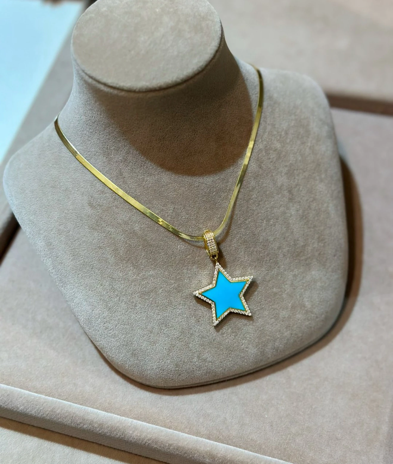 925 Ayar Gümüş Mavi Kolye Ucu