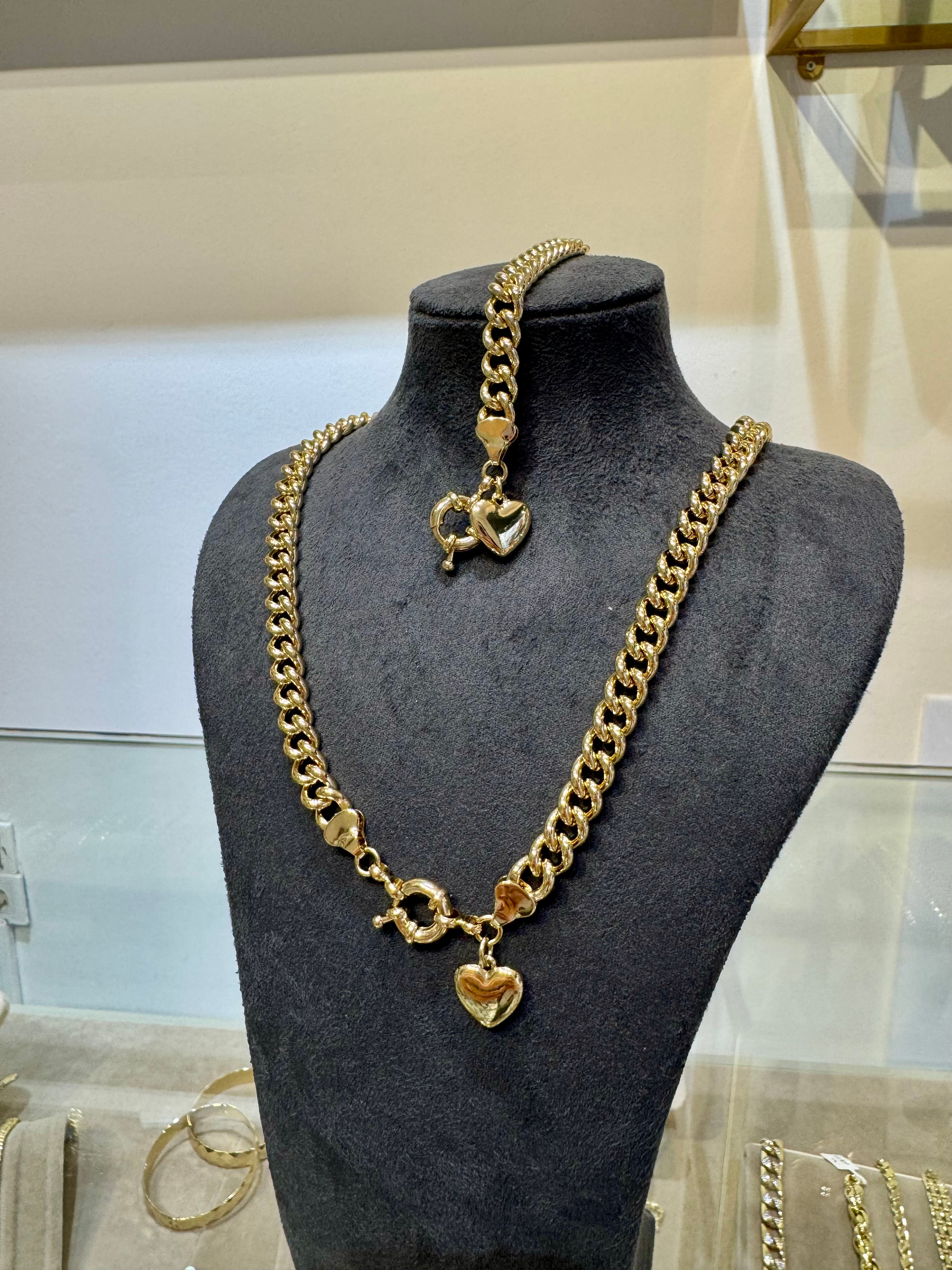 Kalp Charm Gemici Kilit Set