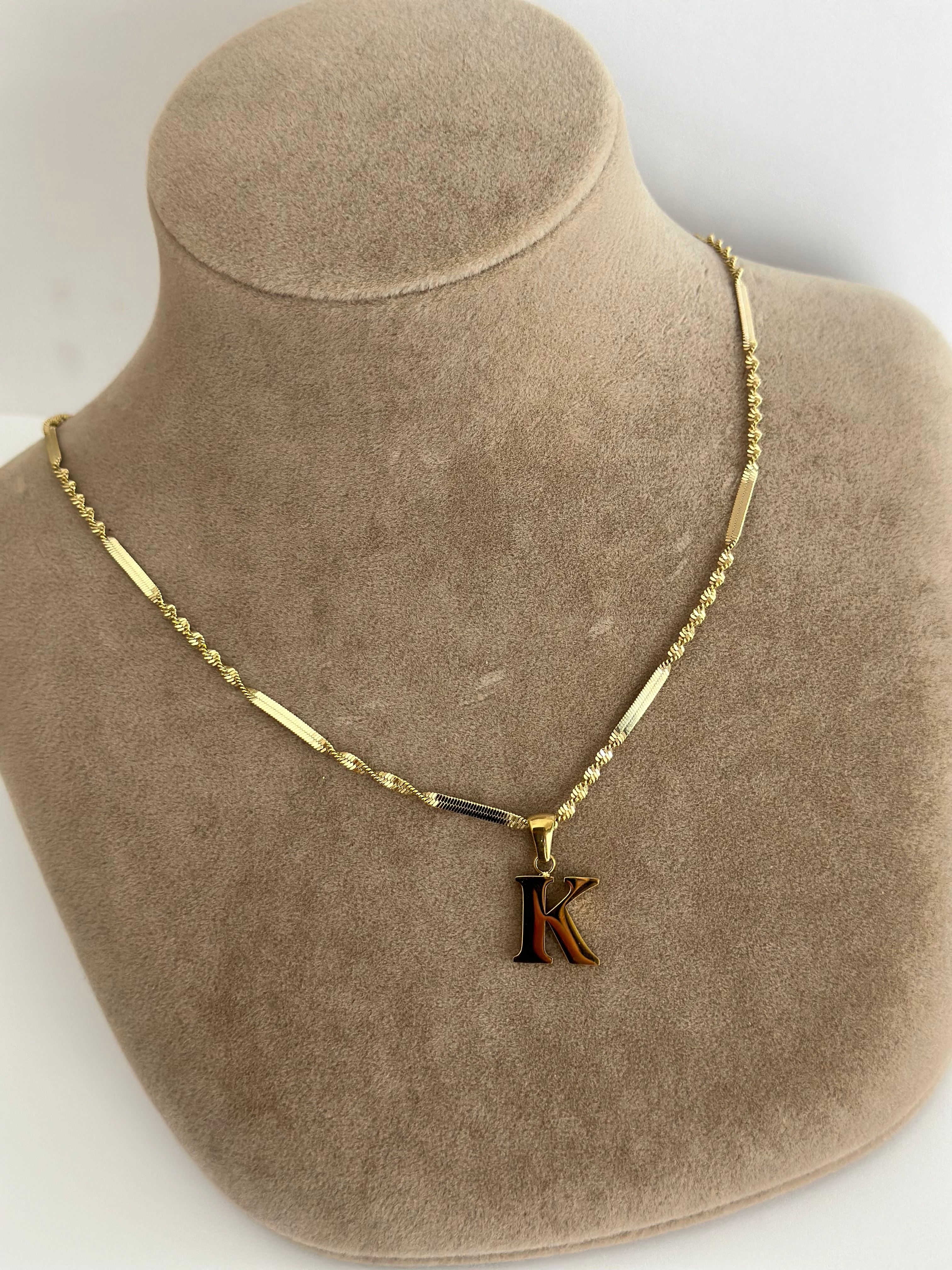 Harfli Singapur 14K Kolye
