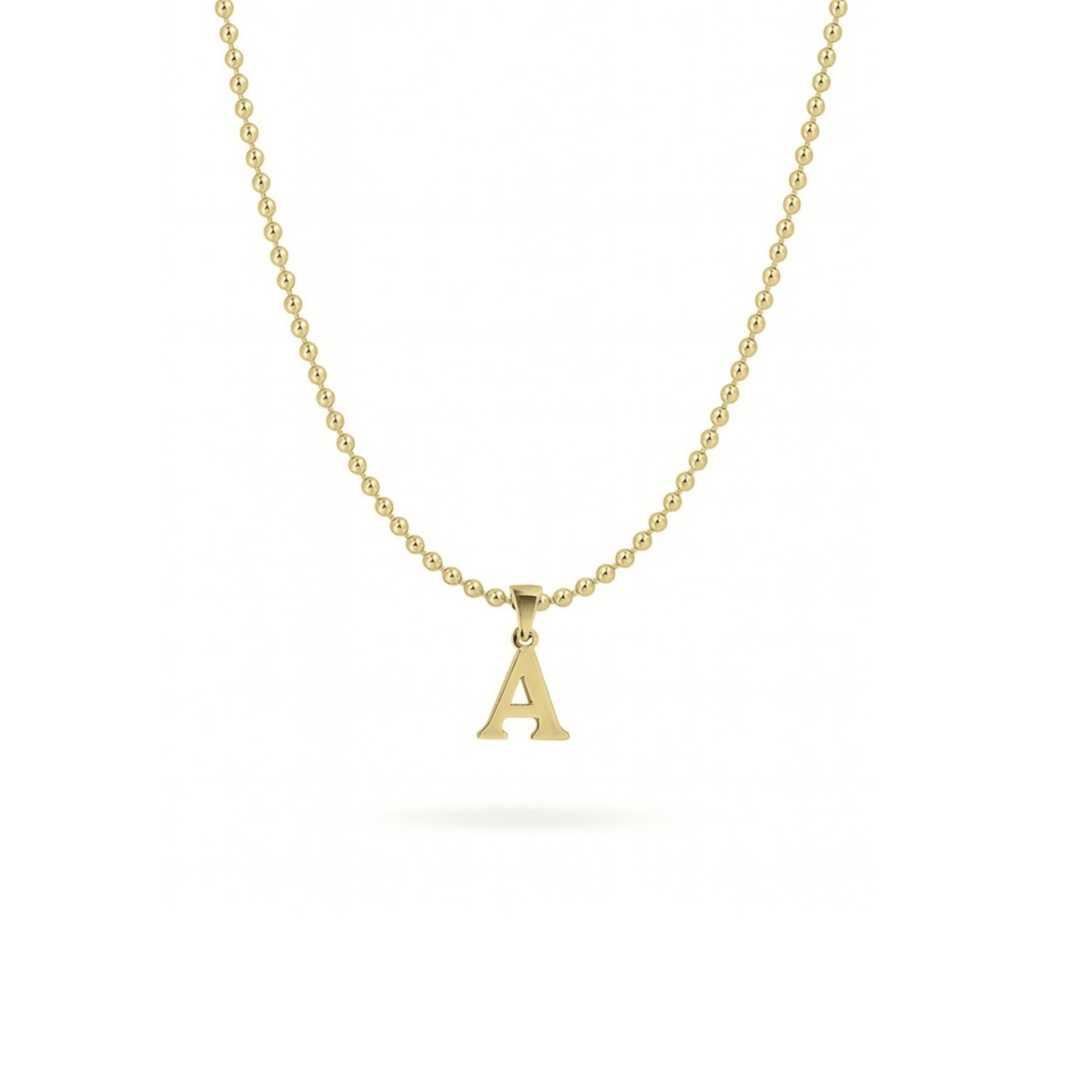 Harfli Boncuk 14K Kolye
