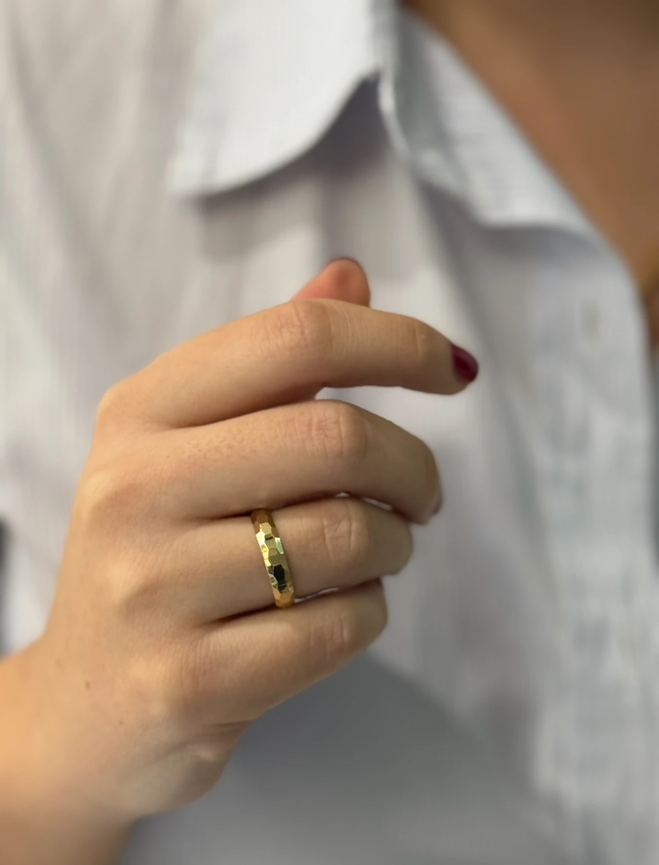 14K Köşegen Alyans Yüzük 