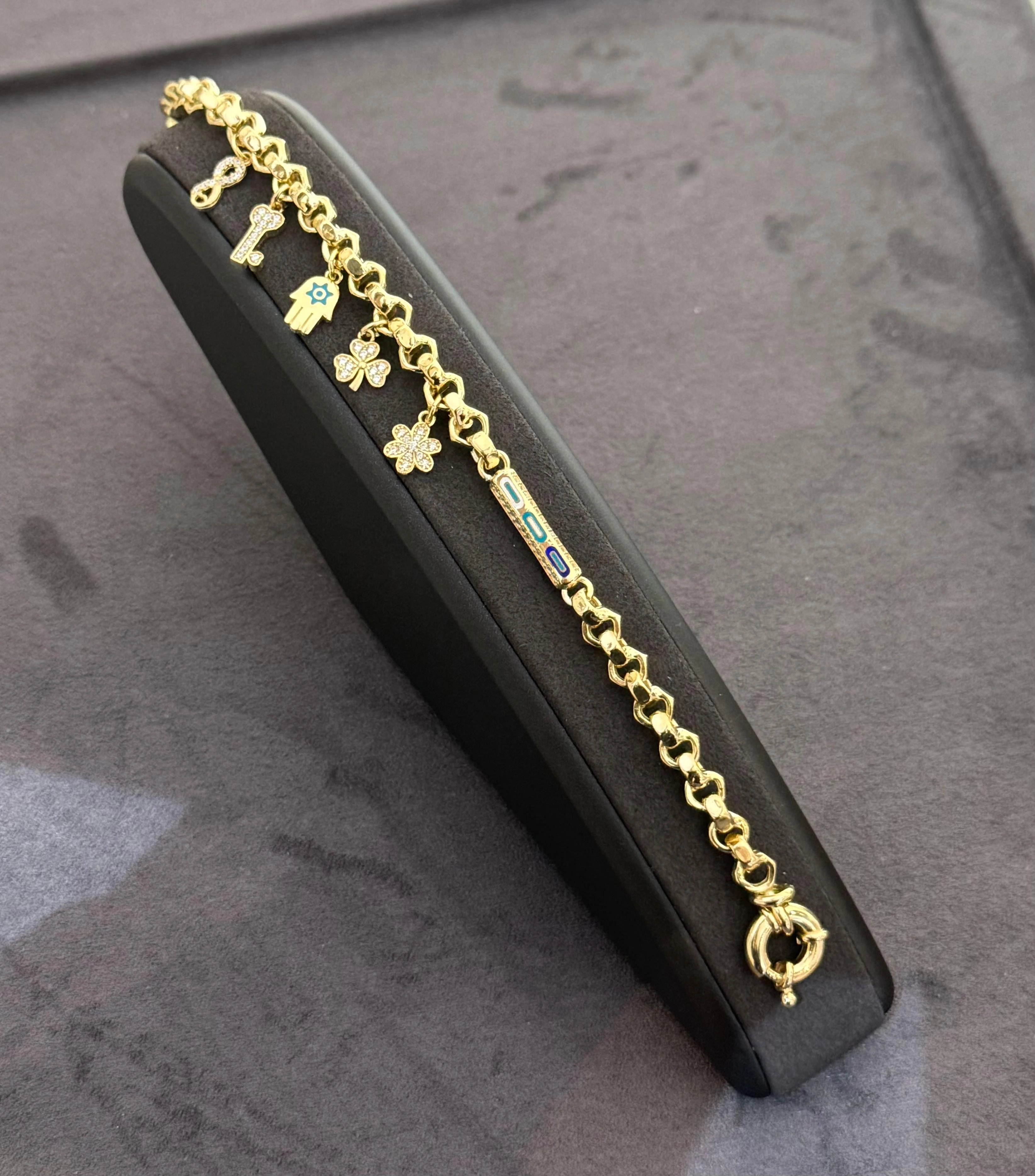 925 Ayar Mineli Charm Künye