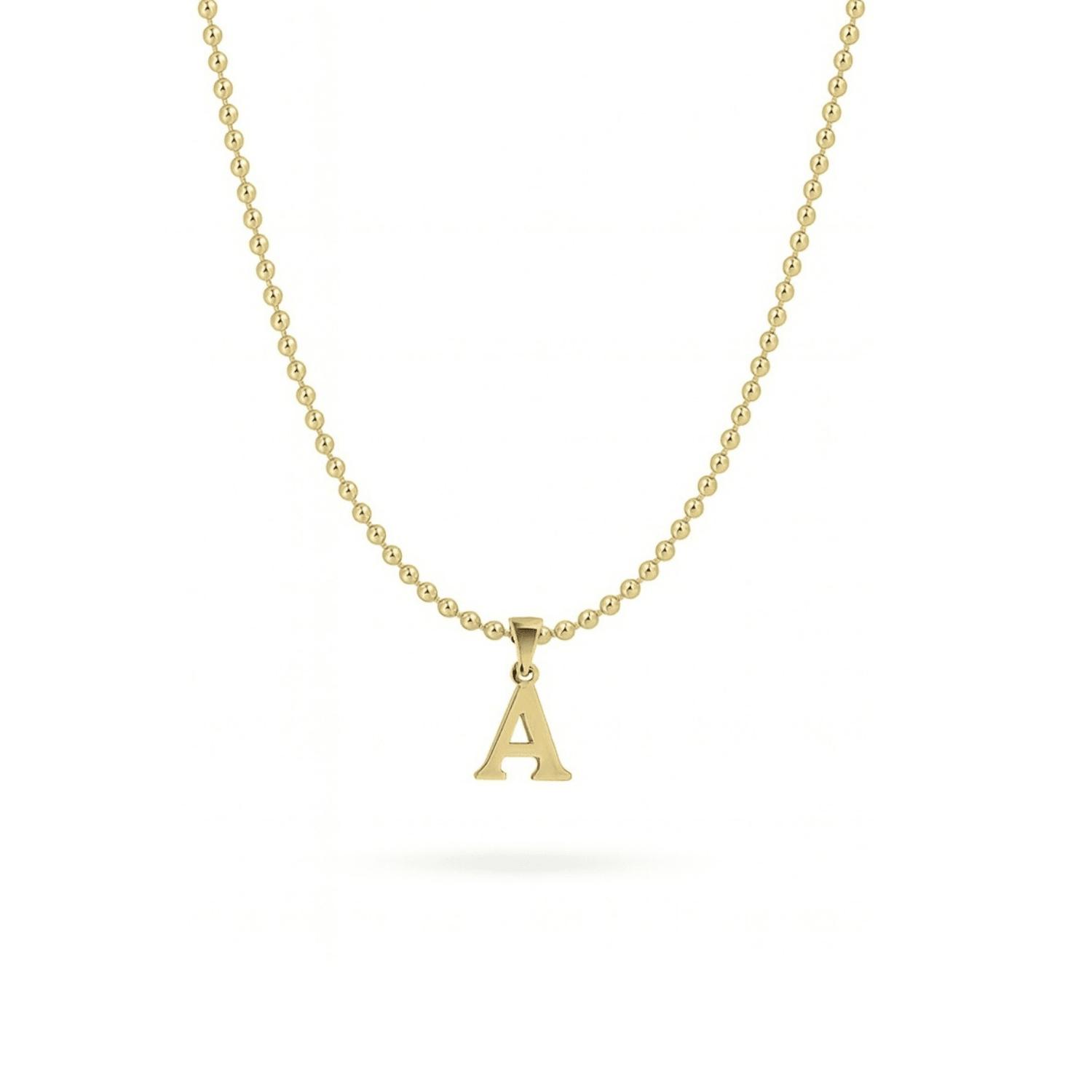 Harfli Boncuk 14K Kolye