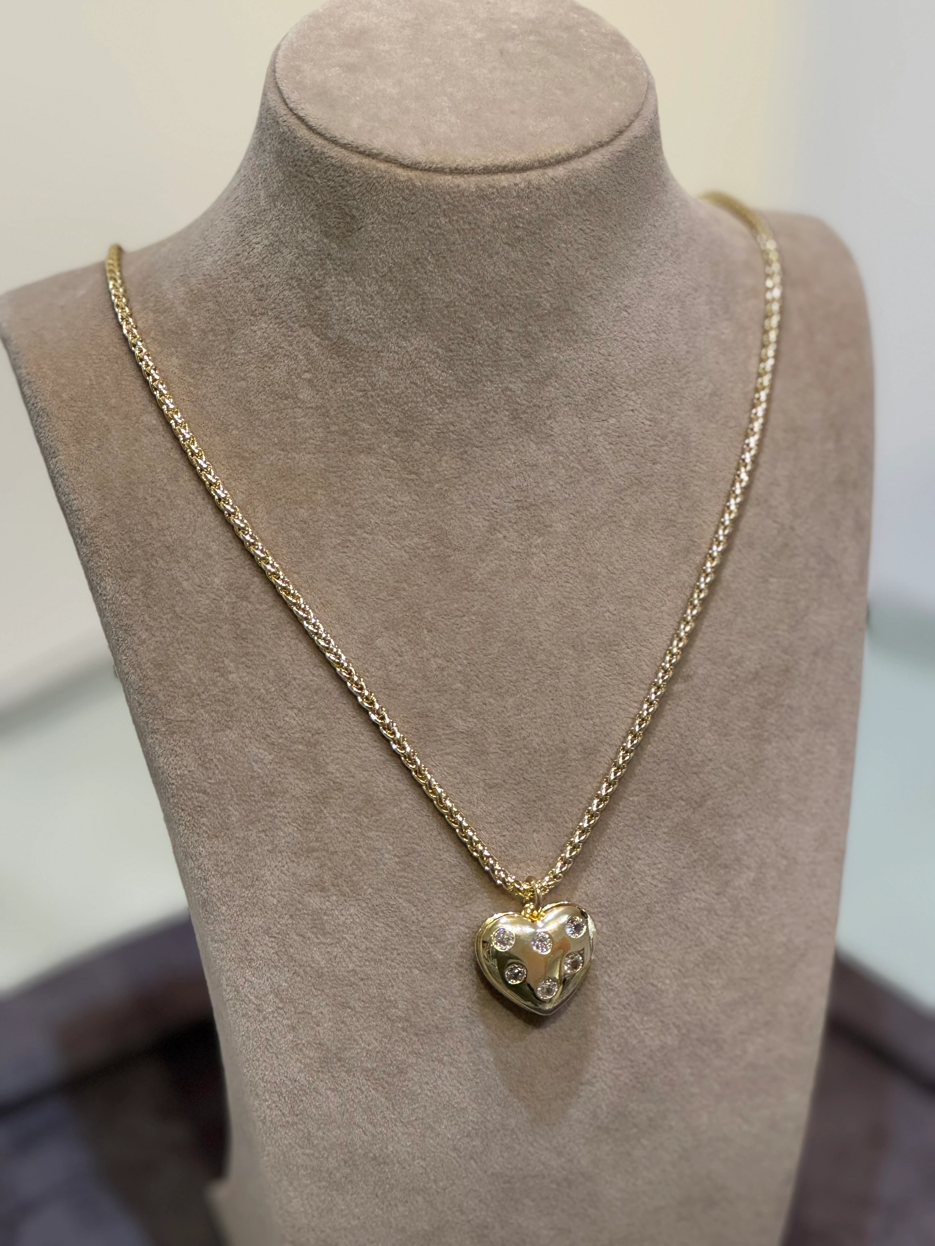 Kalp Madalyon Kolye 14K Kaplama