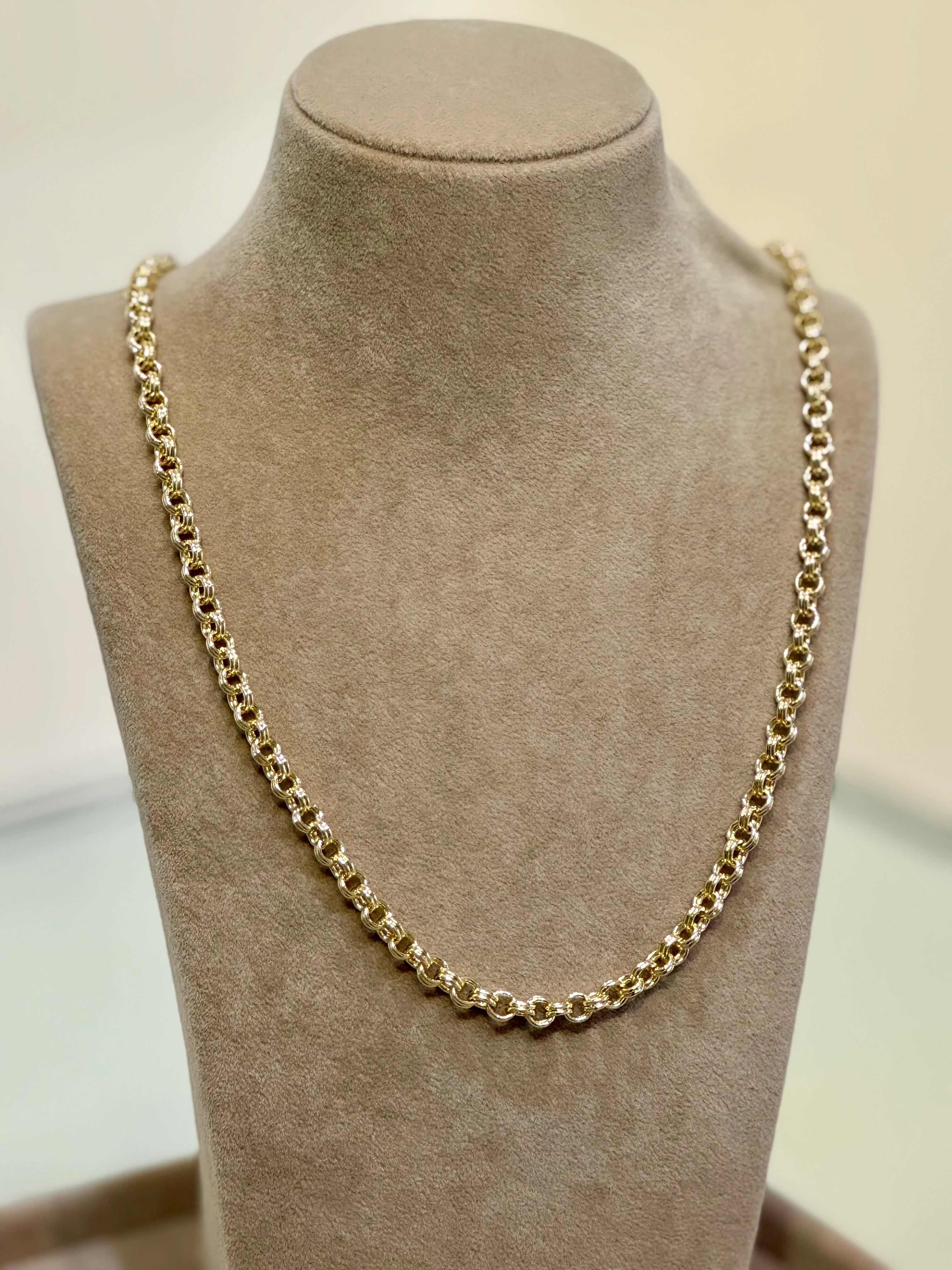 Düz Doc Zincir 14k Kaplama