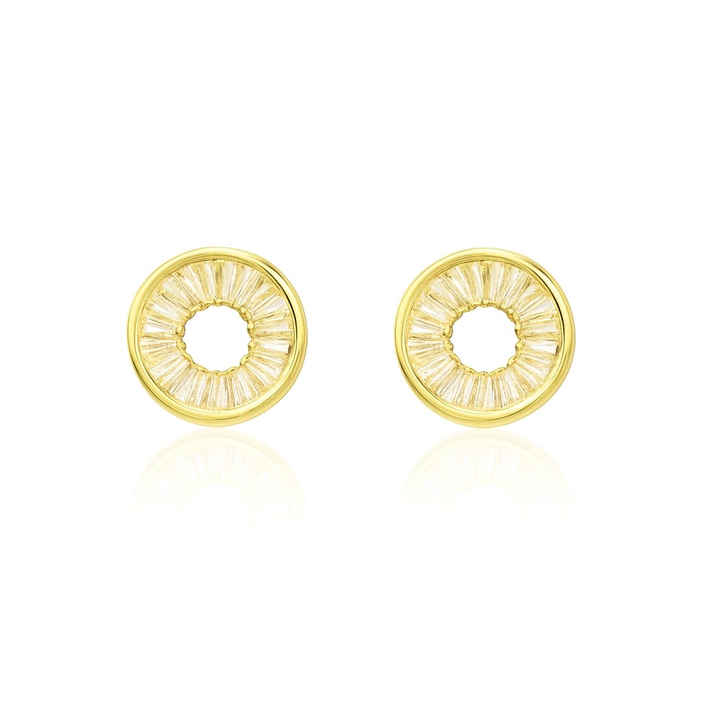Ananas 14K Taşlı Küpe