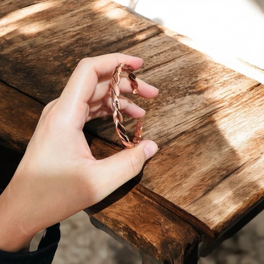 El İşçiliği Saf Bakır Bileklik Ayarlamalı