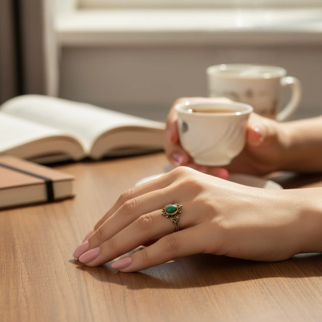 Antik Pirinç Yüzük Ayarlamalı 