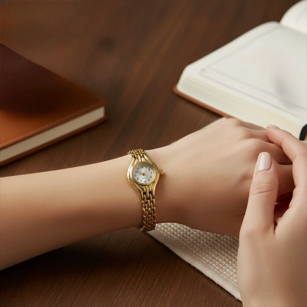 Çelik Minimal Vintage Saat Ayarlamalı