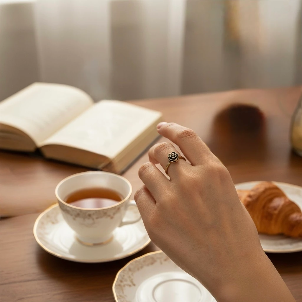 Pirinç Rose Yüzük Ayarlamalı 