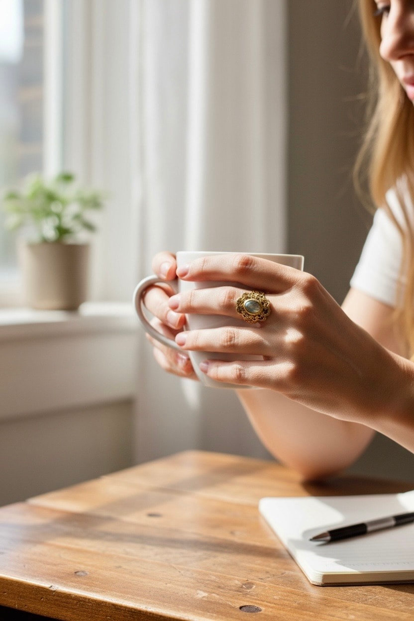 Pirinç Labradorit Taşı Ayarlamalı 