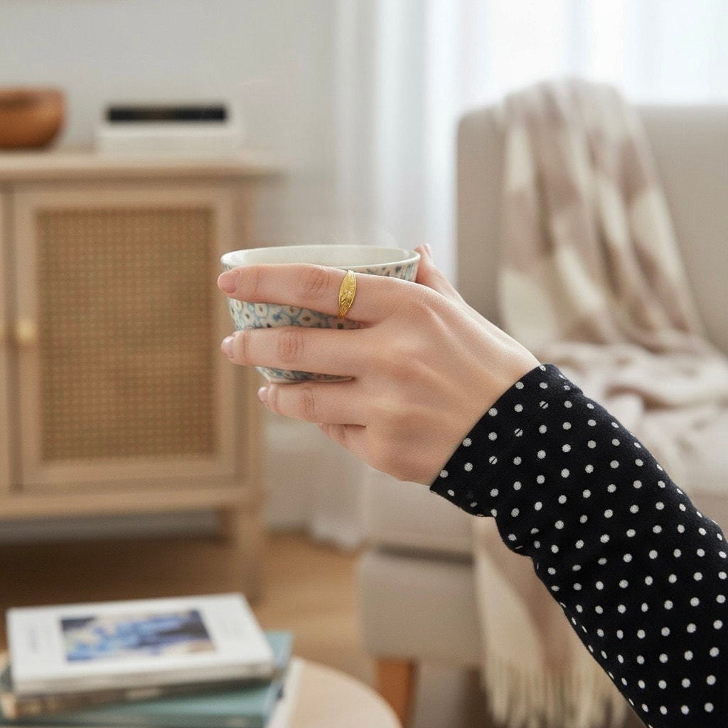 Pirinç Firuze Antik Yüzük Ayarlamalı