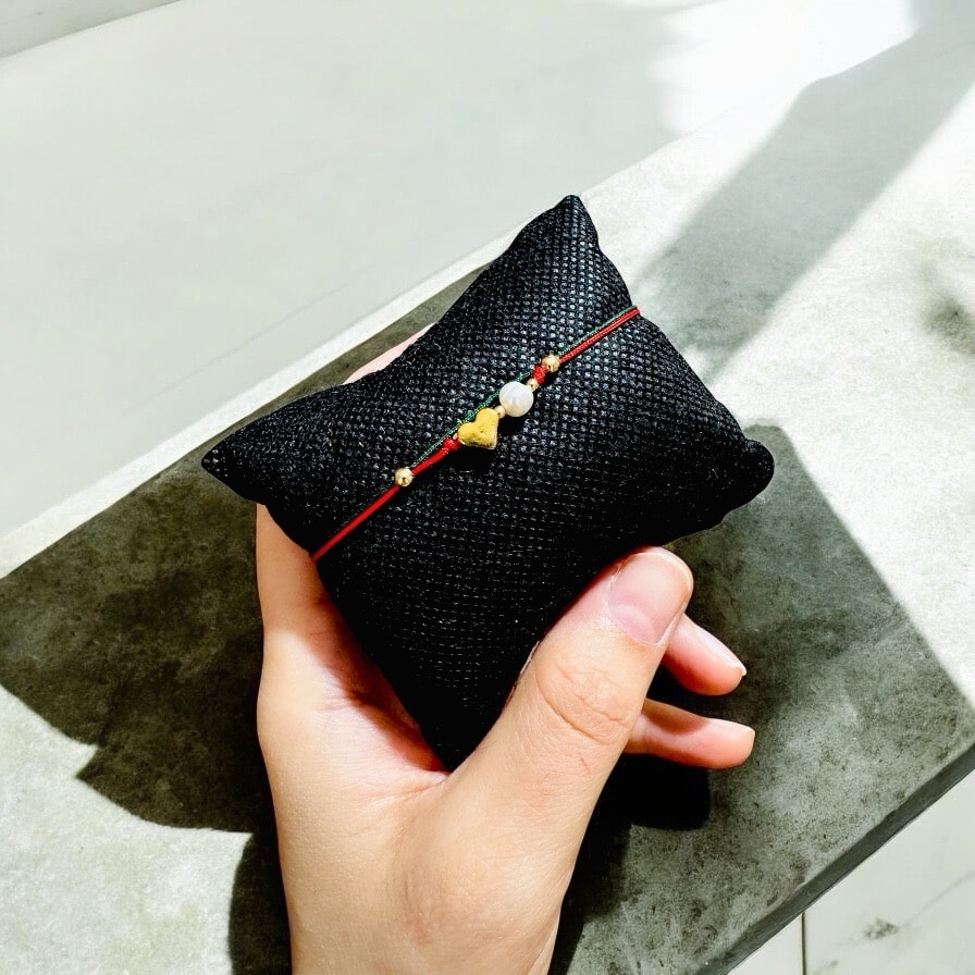 Gerçek İnci ve Kalp Detaylı Minimal Bileklik Ayarlamalı