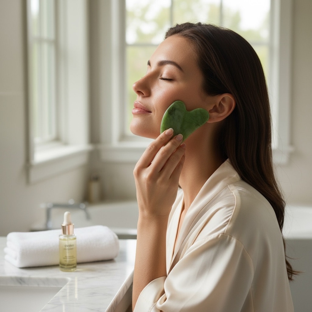 Doğal Taş Gua Sha Kalp Kesim Yüz Masaj Taşı