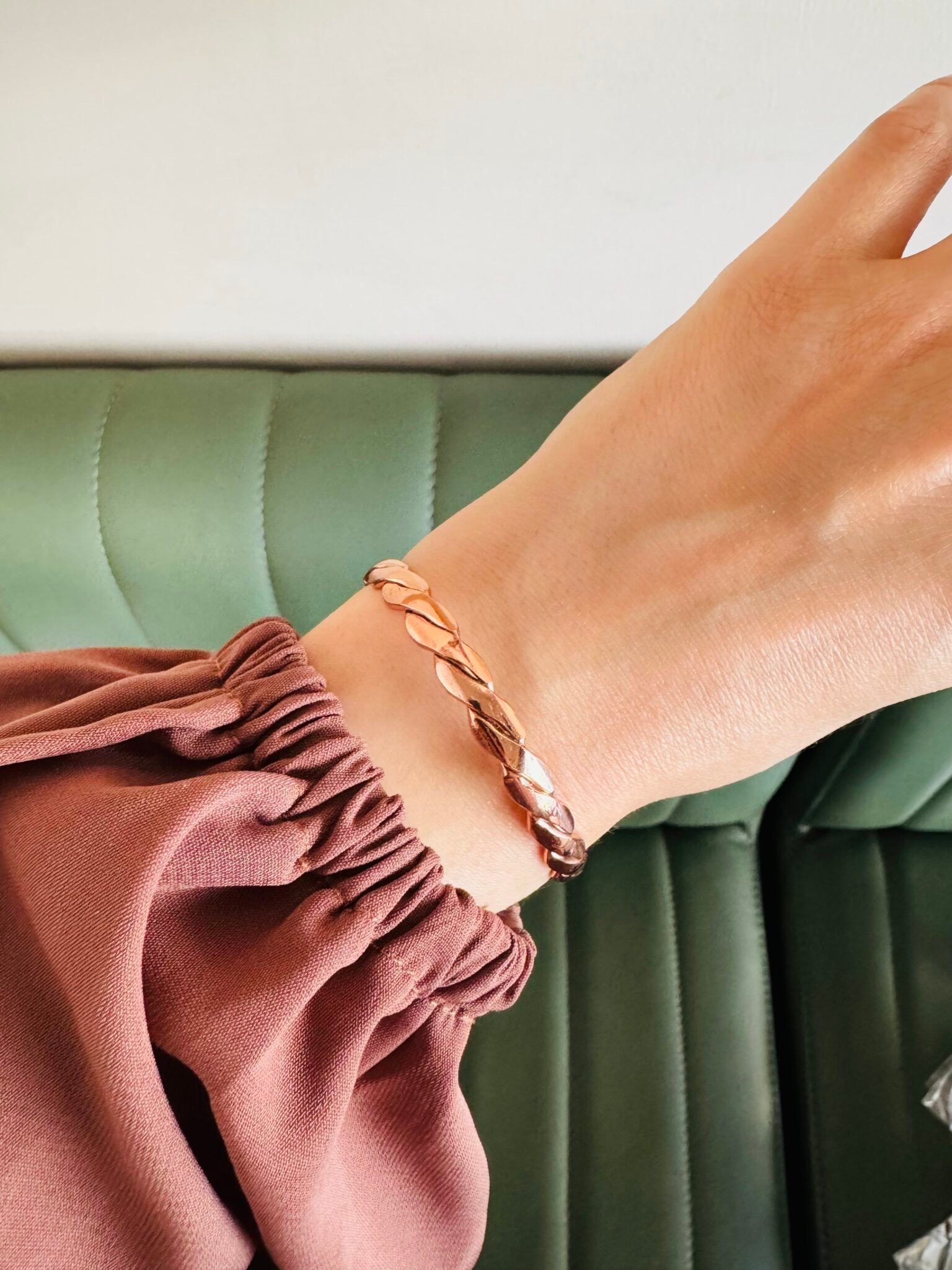 El İşçiliği Saf Bakır Bileklik Ayarlamalı