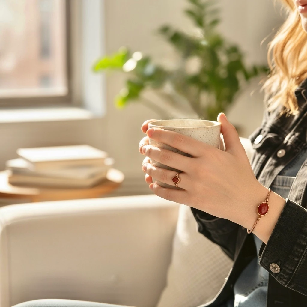 Duru Bakır Kombin Bilek 19 cm & Yüzük Ayarlamalı