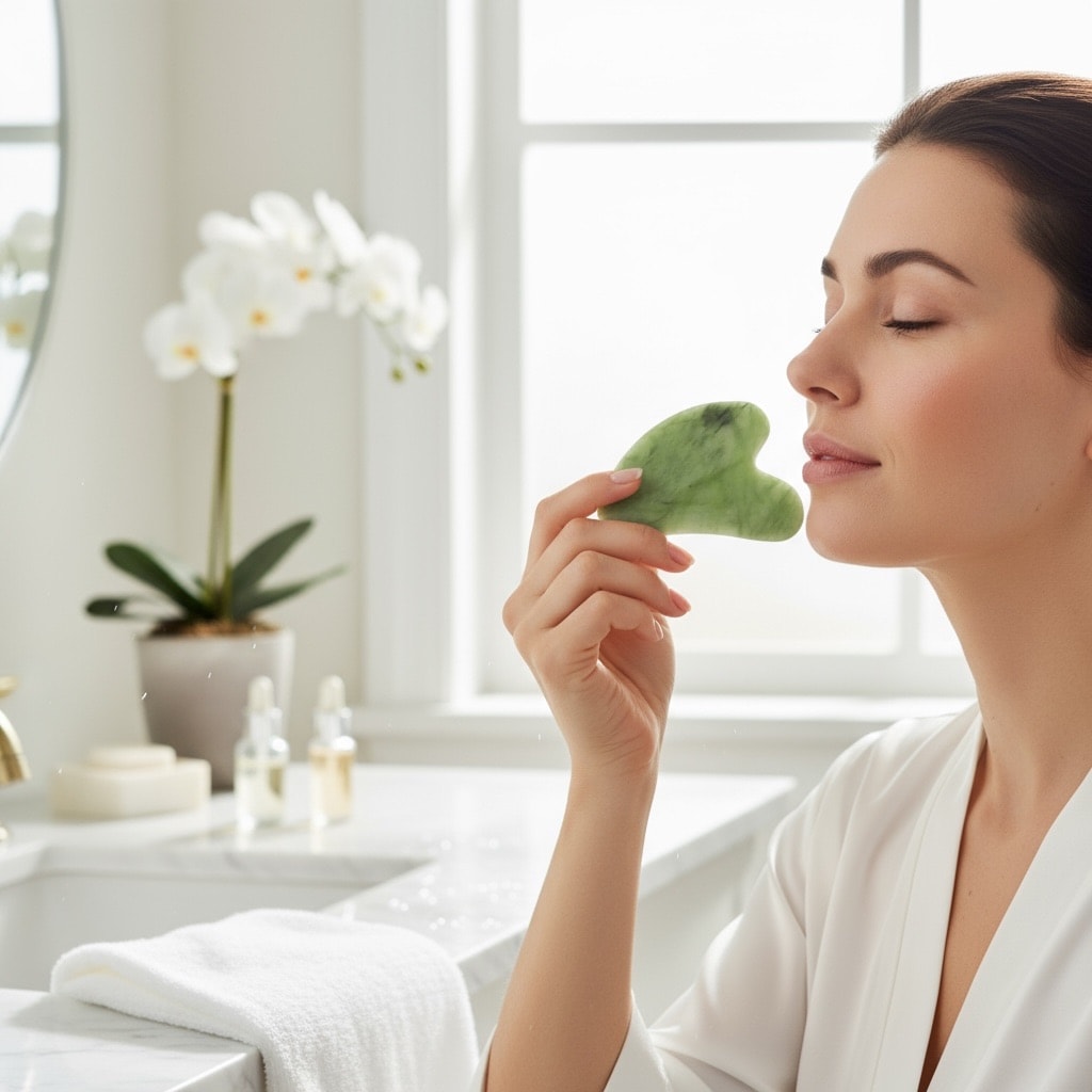 Doğal Taş Gua Sha Kalp Kesim Yüz Masaj Taşı