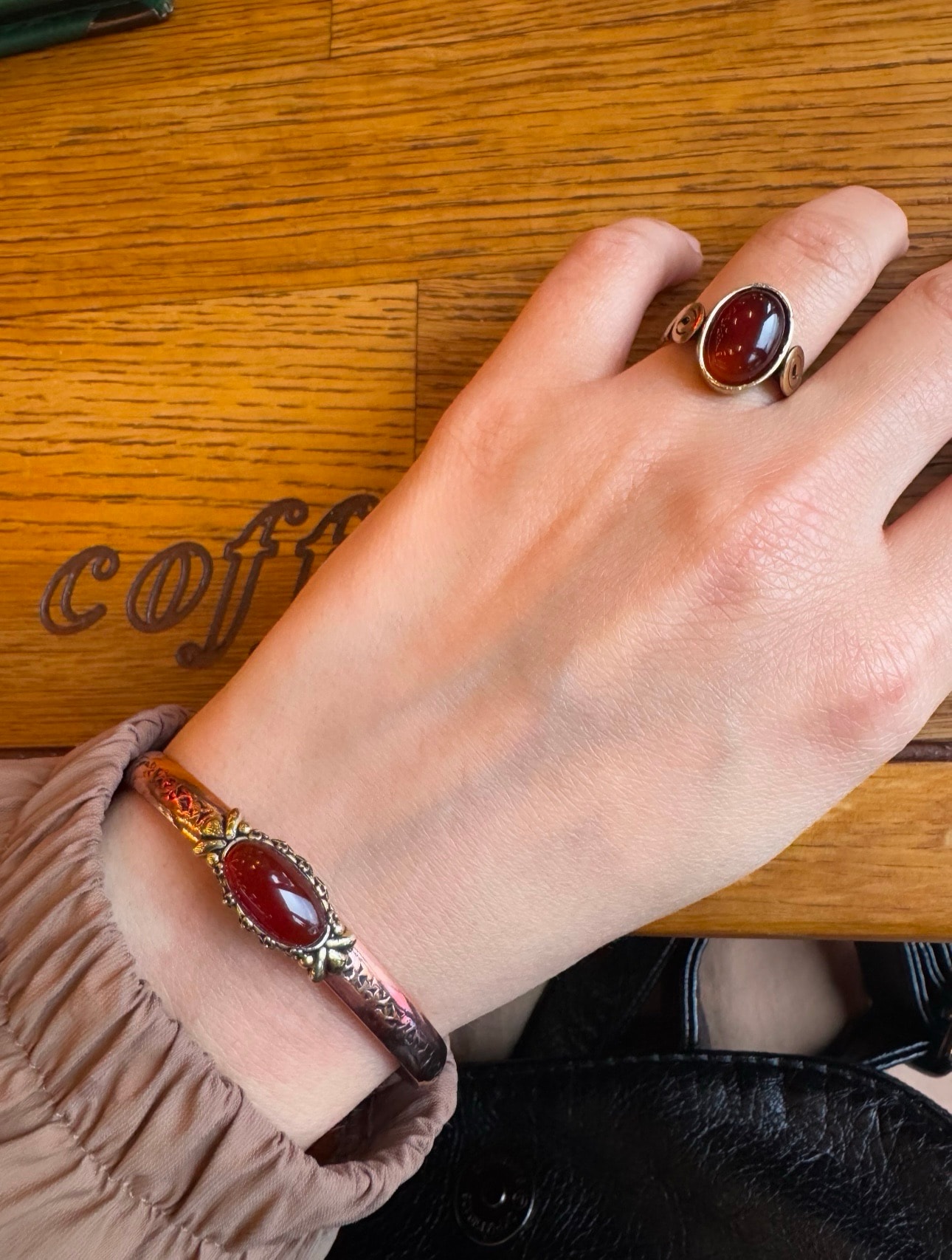 2’li Aura Bakır Ayarlamalı Doğal Taşlı Kombinler ( Her iki üründe Ayarlamalı )