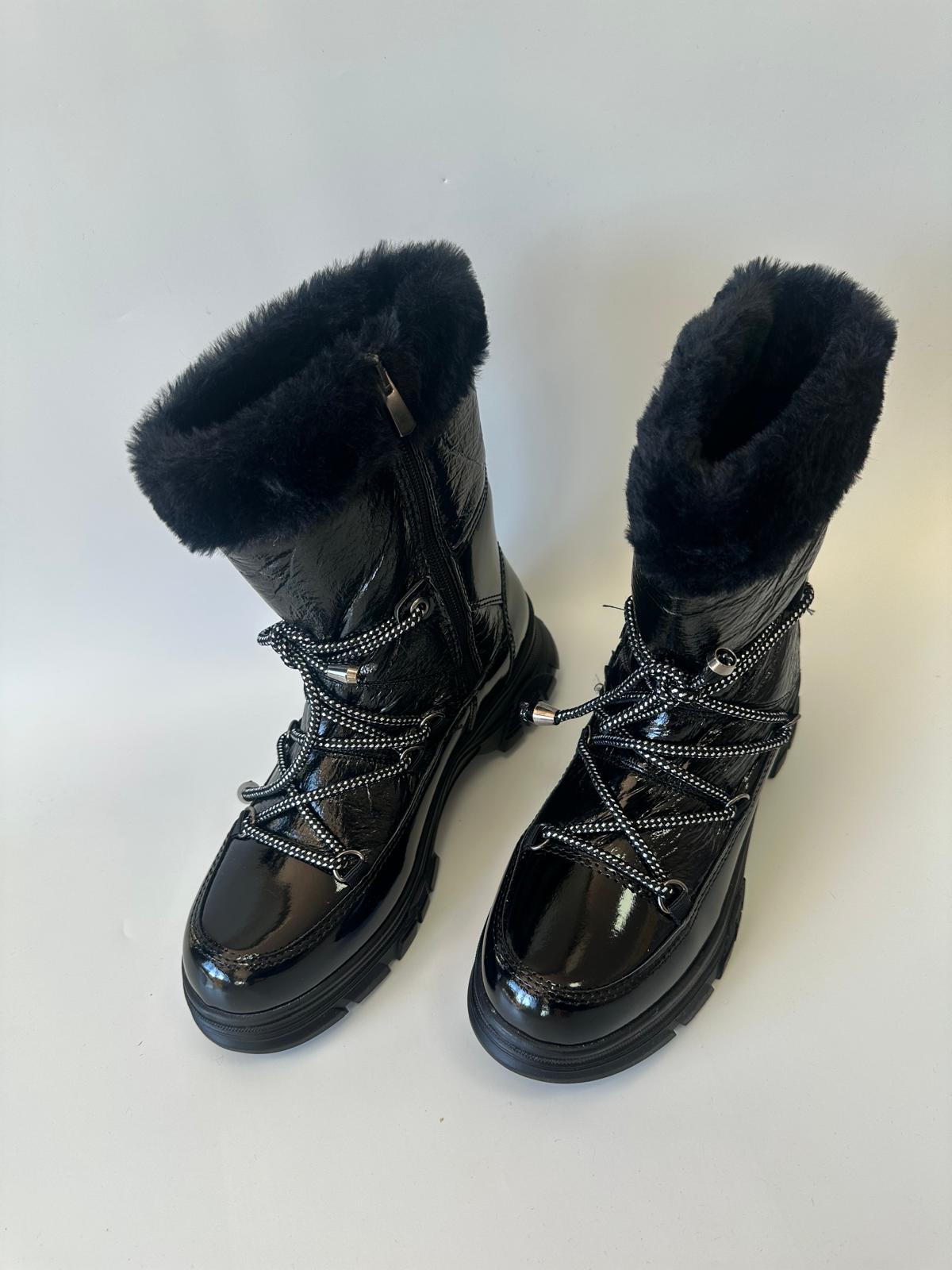 Sierra Kürk Detaylı Rugan Kadın Kar Botu