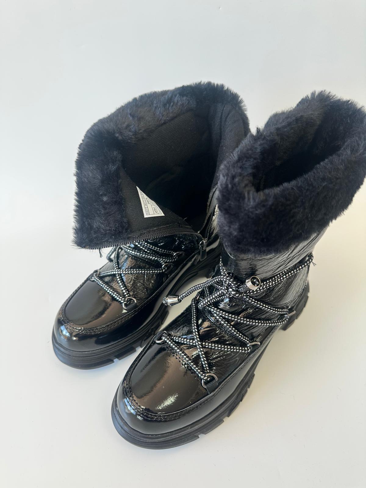 Sierra Kürk Detaylı Rugan Kadın Kar Botu