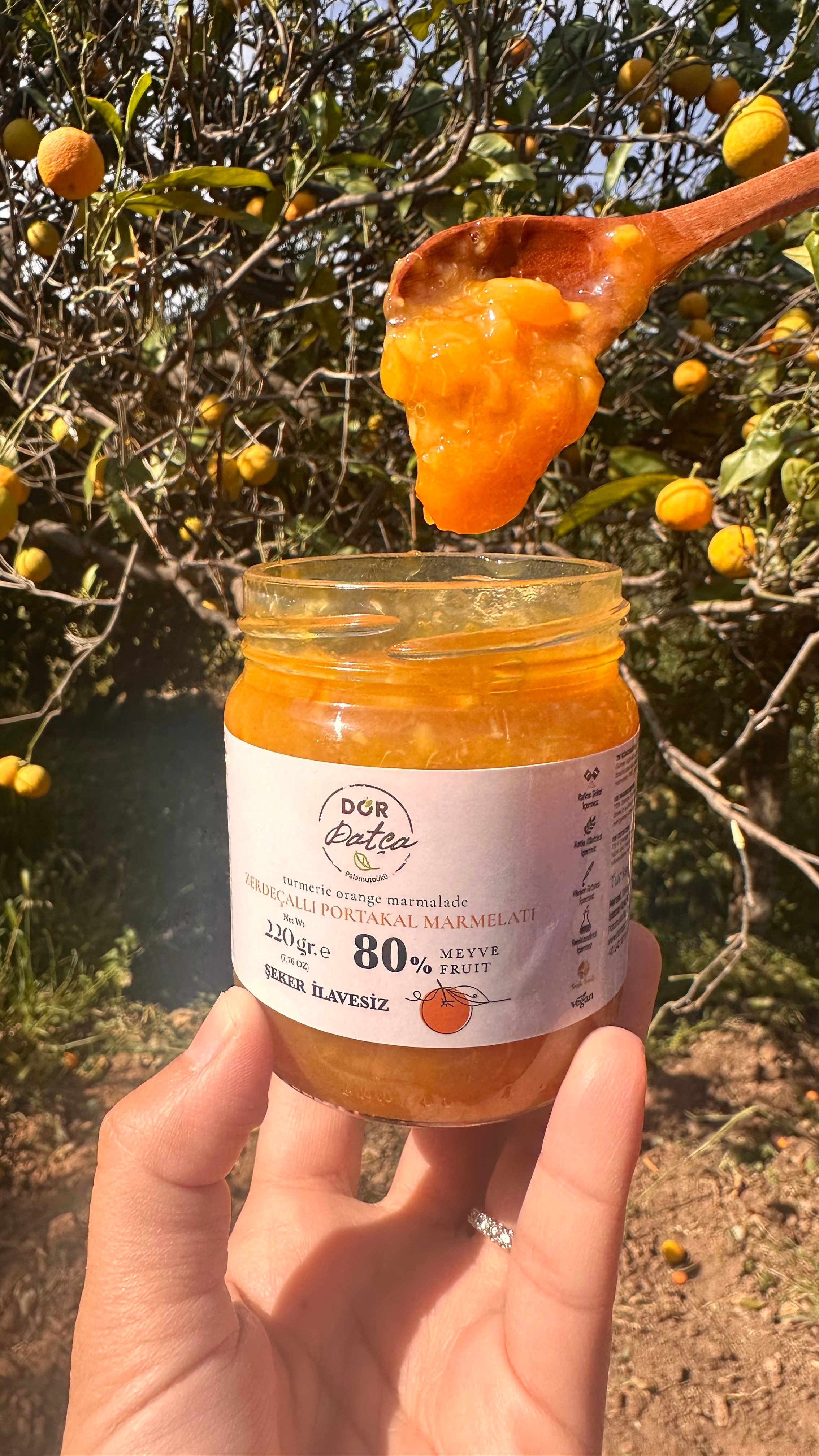 Şeker İlavesiz Zerdaçallı Portakal Marmelatı 220 gr