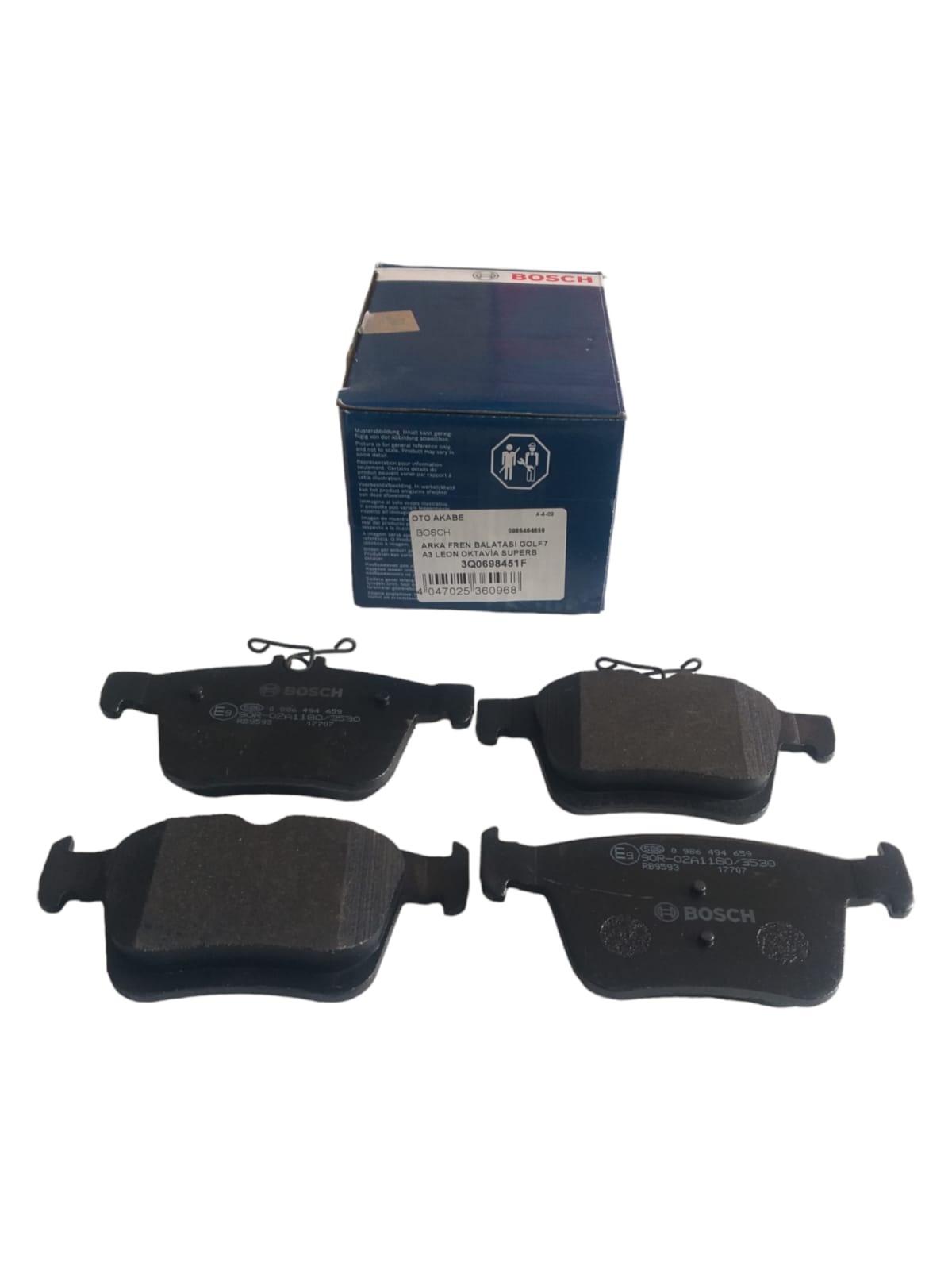 ARKA FREN BALATASI GOLF7 A3 LEON OKTAVİA SUPERB