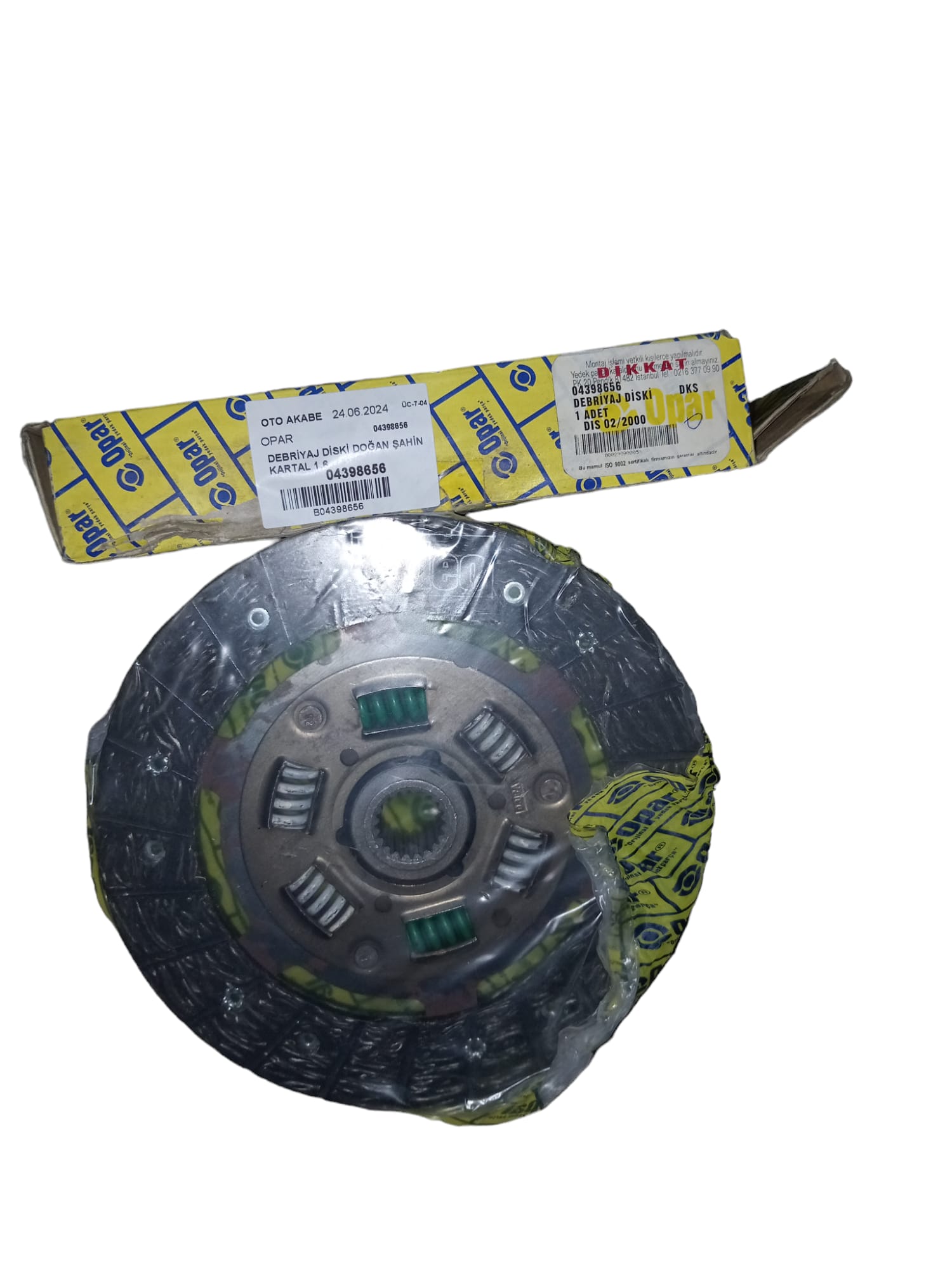 DEBRİYAJ DİSKİ DOĞAN ŞAHİN KARTAL 1.6