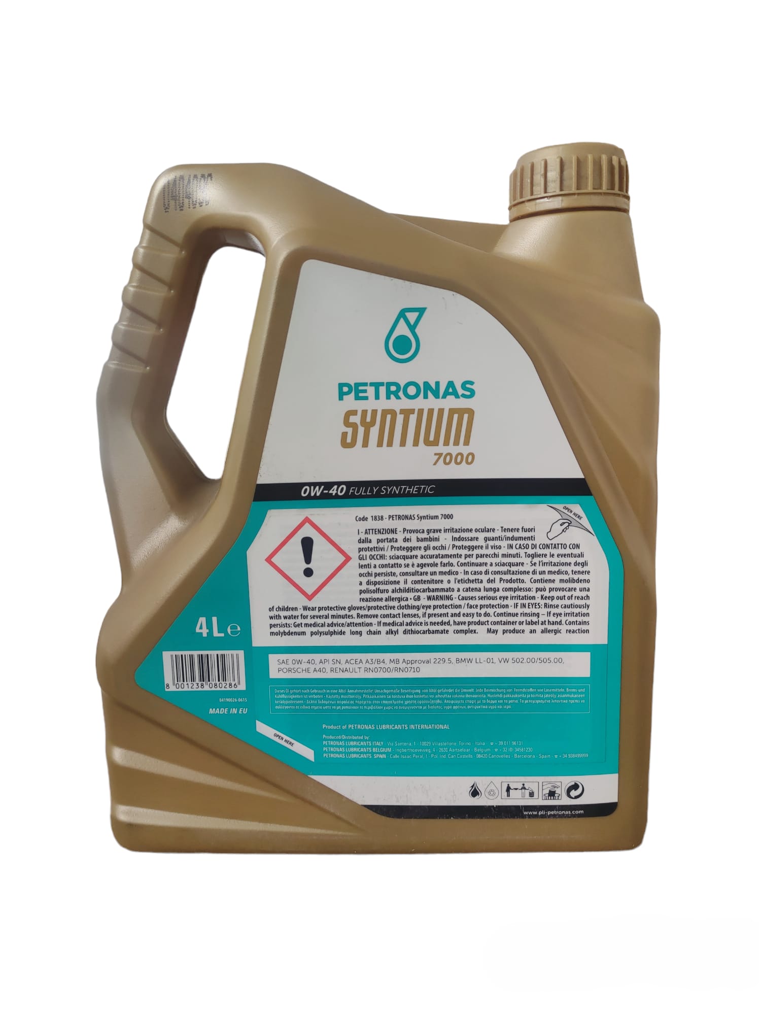 PETRONAS SYNTİUM 7000 0W-40 4LT 2019