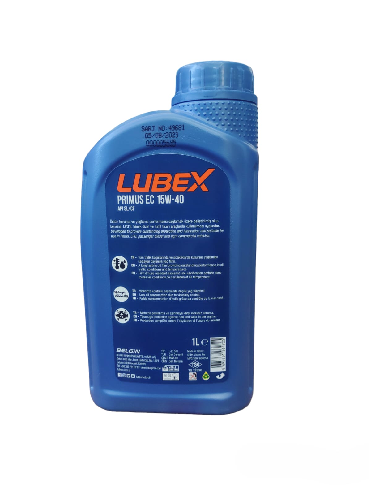 LUBEX PRIMUS EC 15W-40 1 LT