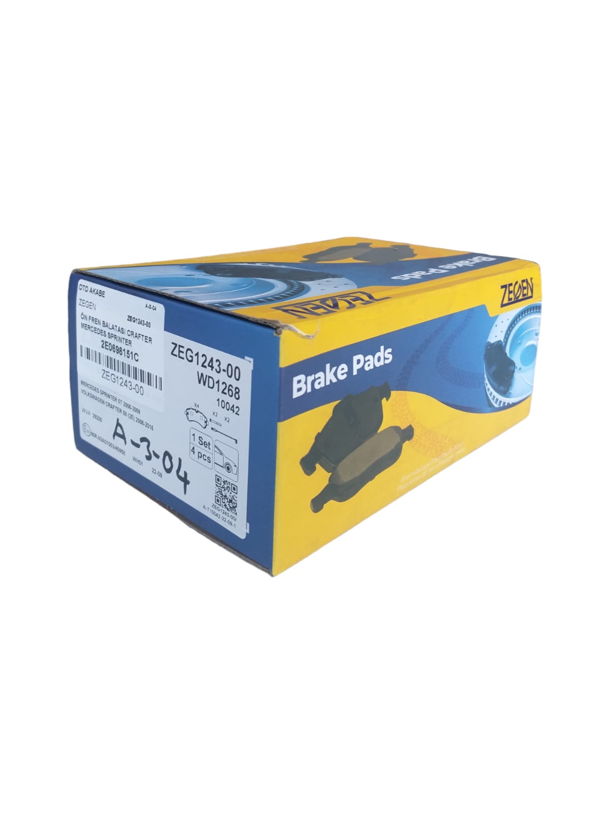 ÖN FREN BALATASI CRAFTER MERCEDES SPRINTER