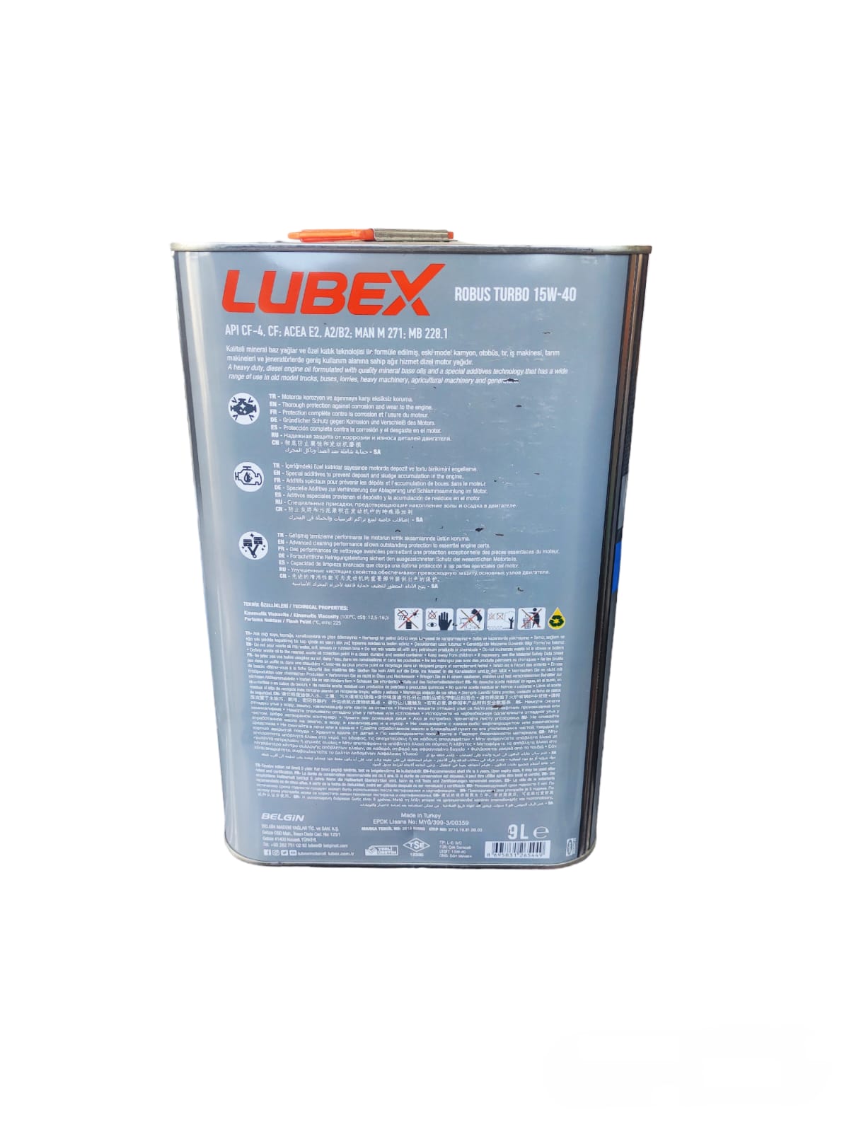 LUBEX ROBUS TURBO 15W-40 9 LT