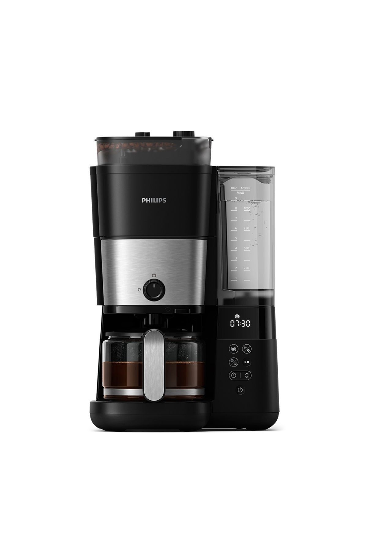 All-In-1 Brew Öğütücülü Filtre Kahve Makinesi, Kahve Çekirdeği Haznesi, Cam Sürahi, HD7888/01