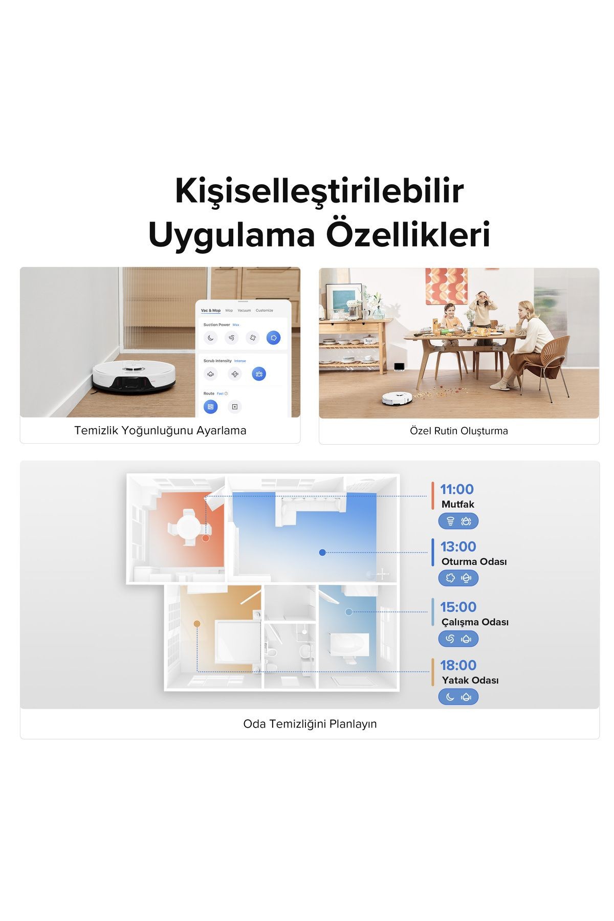 S8 Sonic Mopping Akıllı Robot Süpürge - Beyaz