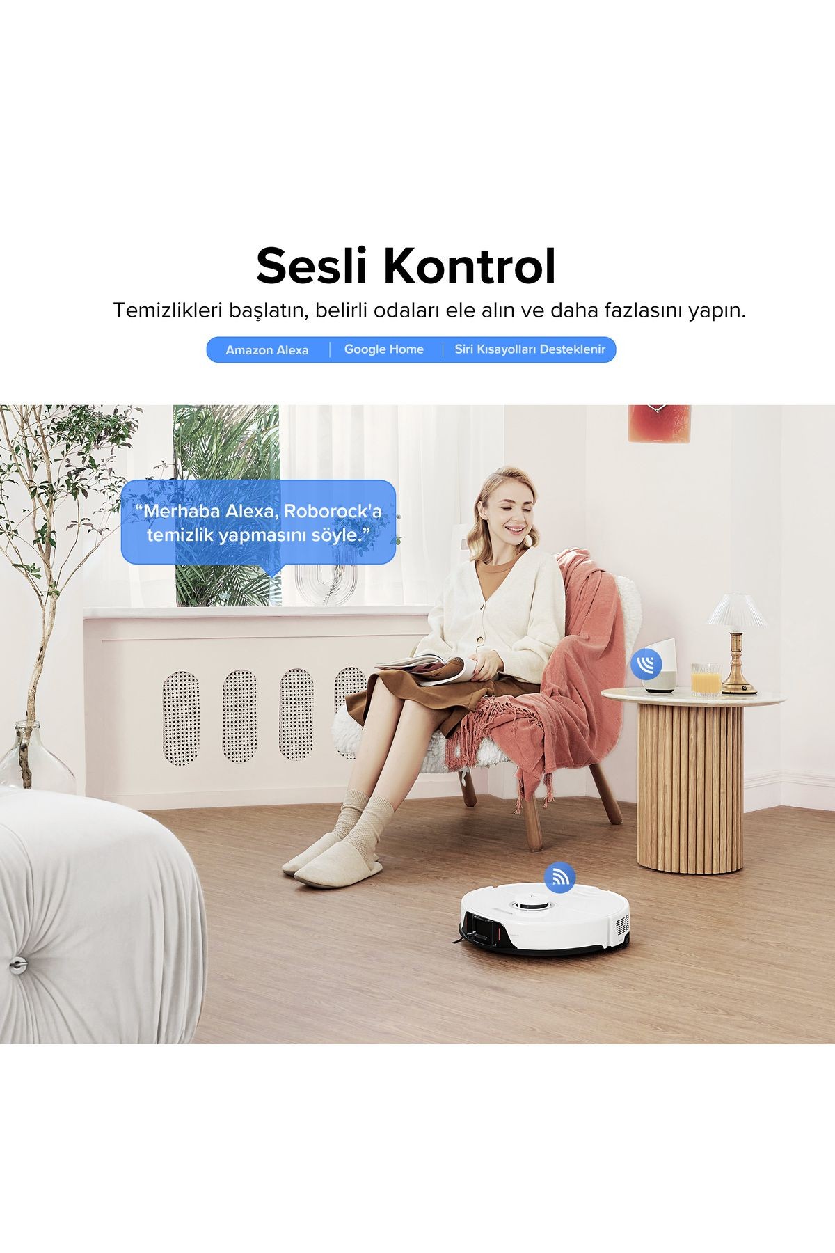 S8 Sonic Mopping Akıllı Robot Süpürge - Beyaz