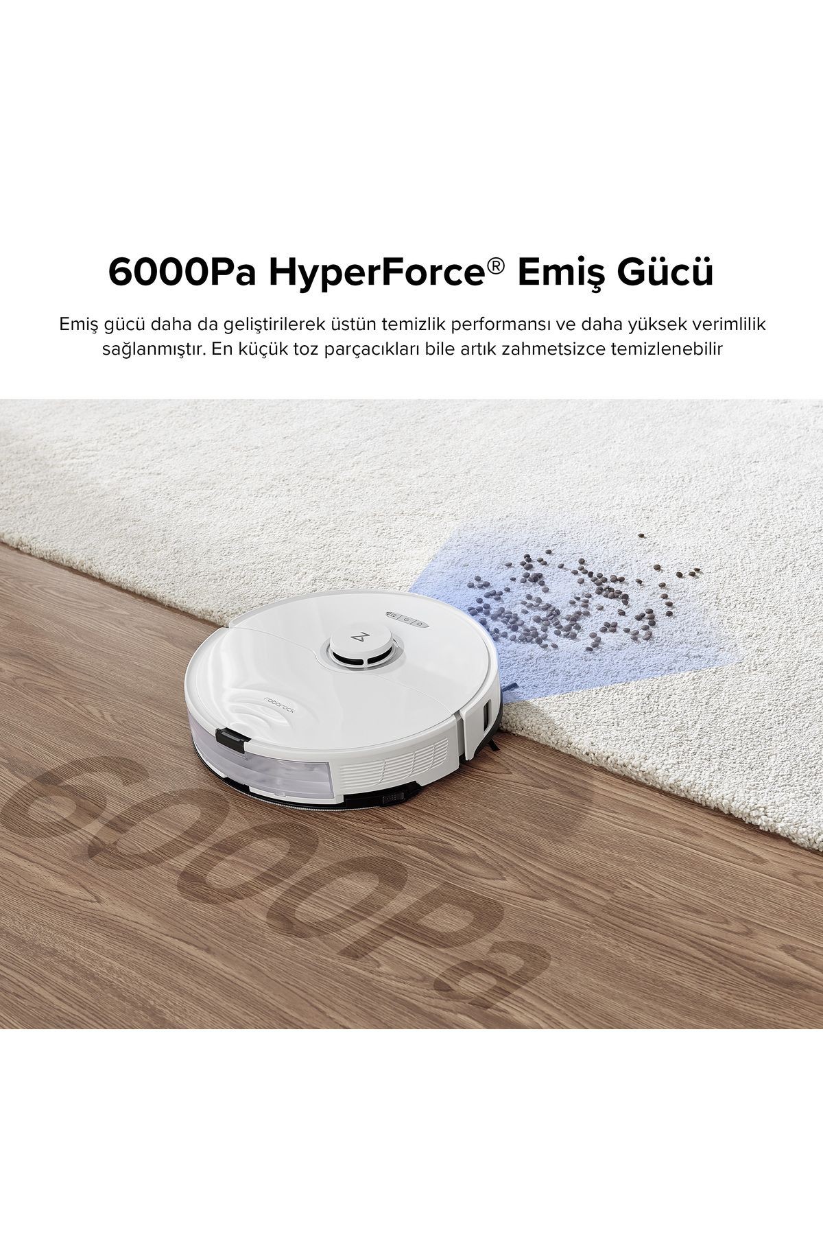 S8 Sonic Mopping Akıllı Robot Süpürge - Beyaz
