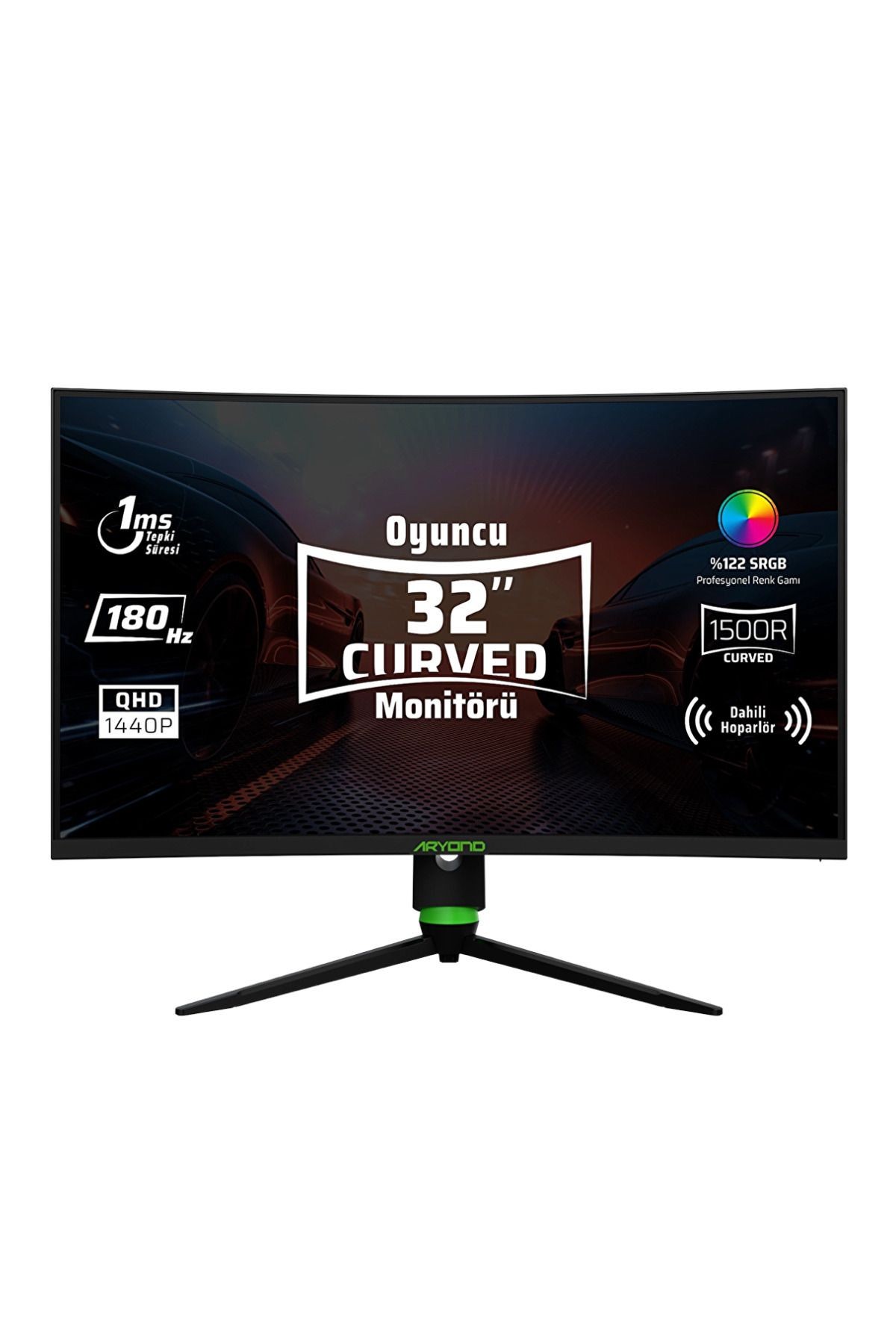Aryond A32 V2 32" 180hz Qhd 1 Ms Hdr10 300 Nit G-sync Freesync Curved Va Oyuncu Monitörü