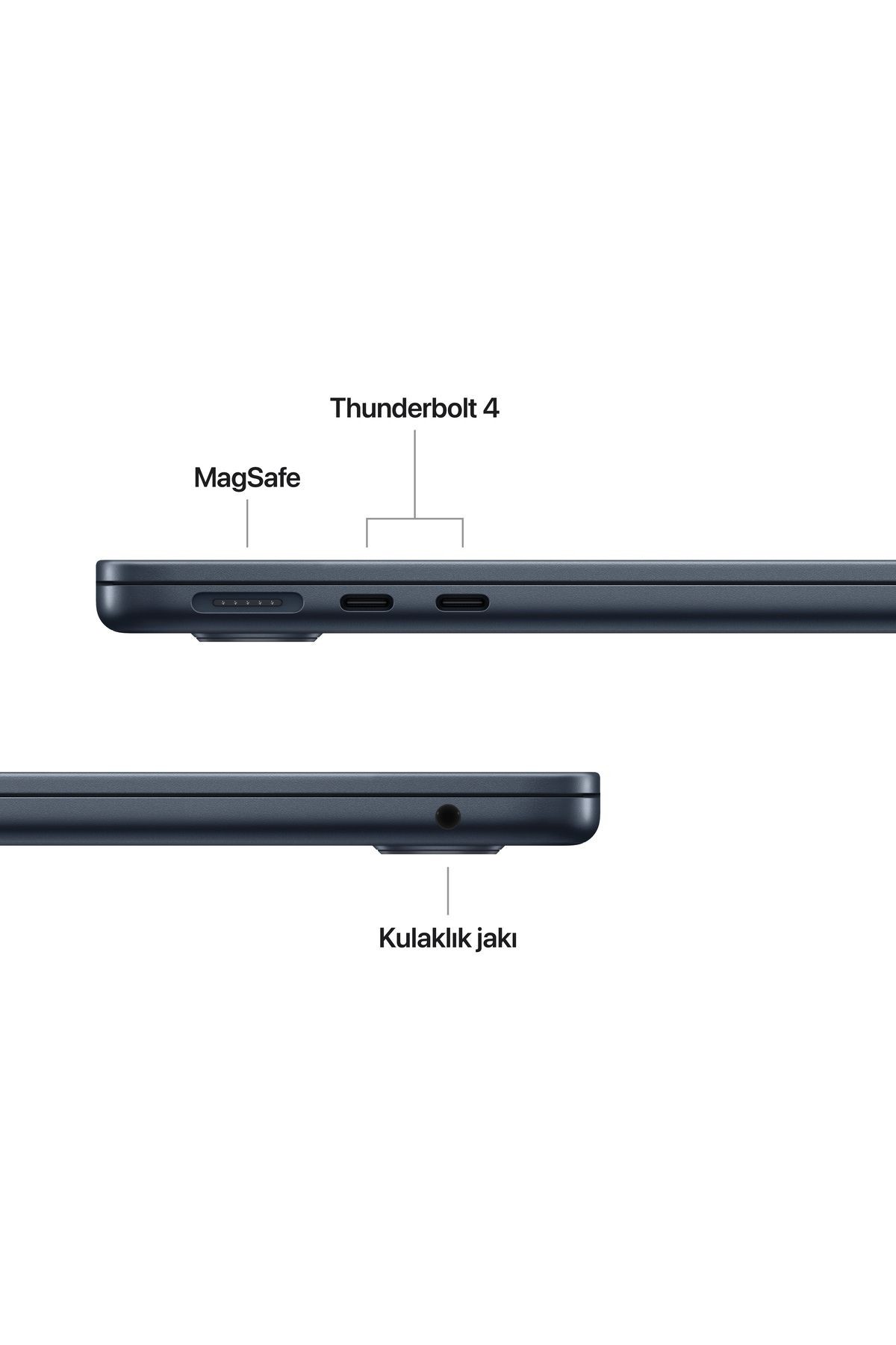 13" MacBook Air: Apple M4 chip with 10-core CPU and 8-core GPU, 16GB, 256GB SSD - Gece Yarısı