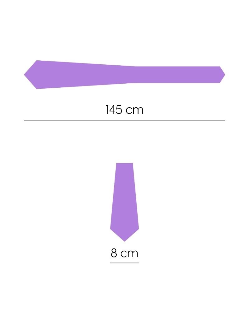 Lacivert Beyaz Çizgili 8 Cm Genişliğinde Lila Renkli Kravat