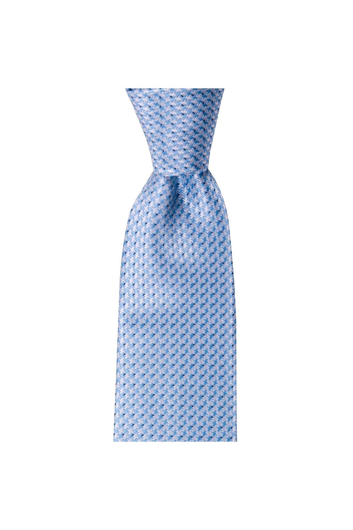 Mendilli 8 cm genişliğinde desenli kravat