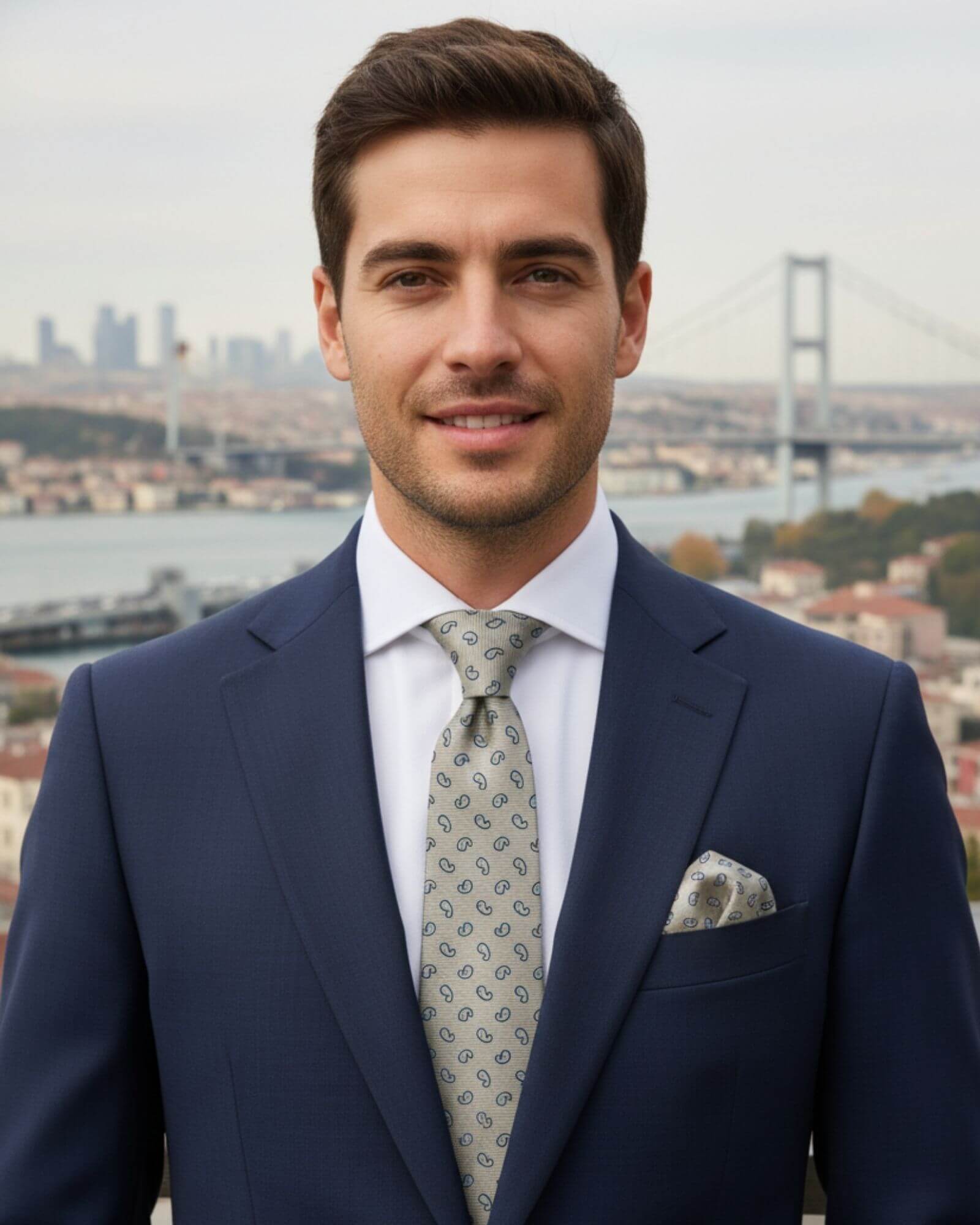 1001 Kravat 8 Cm Genişliğinde Yeşil Kravat Ve Mendil Seti 