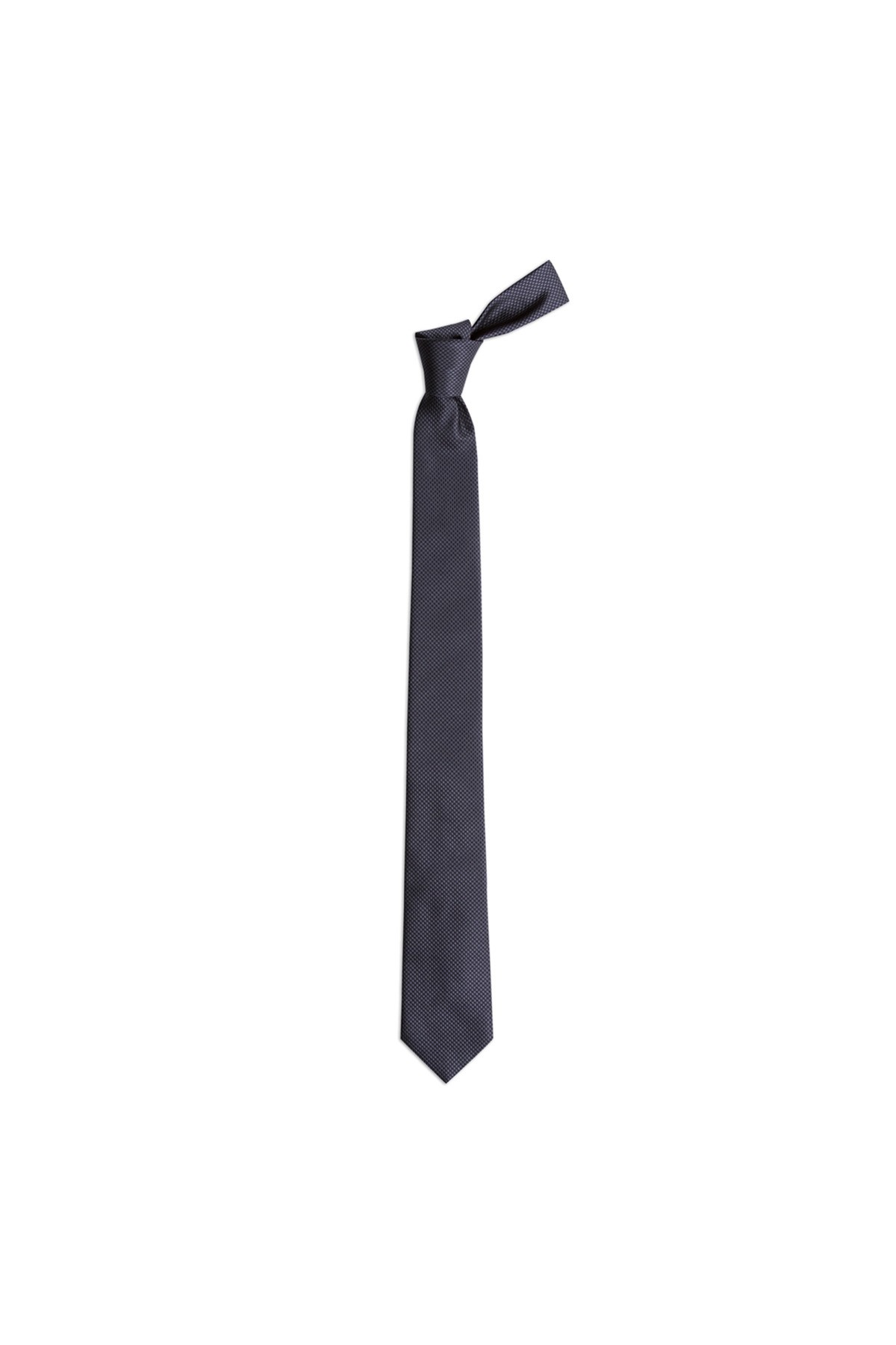 6 cm genişliğinde ince ipek kravat - Koyu gri