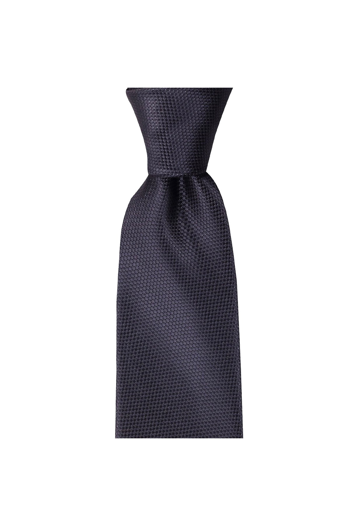 Klasik 8 cm genişliğinde mendilli kravat - Koyu gri